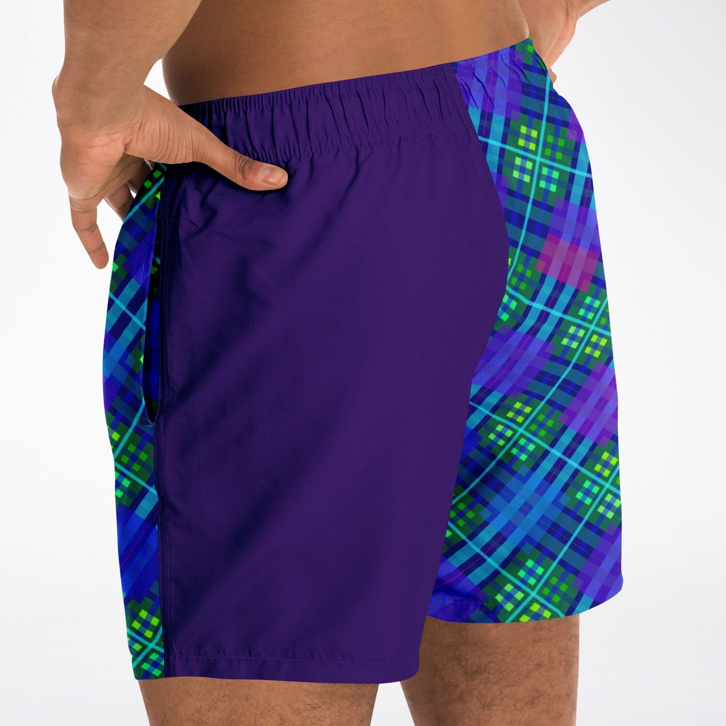 Blue Tartan Men's Swim Shorts