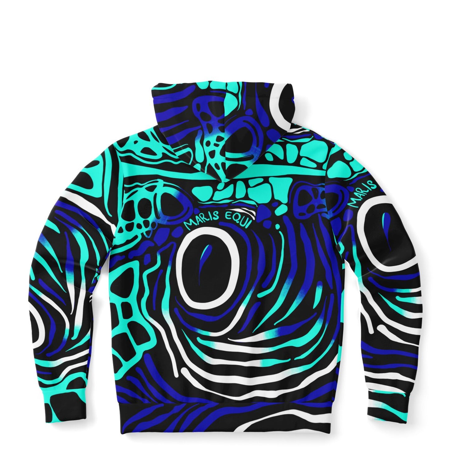 Angelfish fish Zip-Up Cotton Blend Men's Hoodie