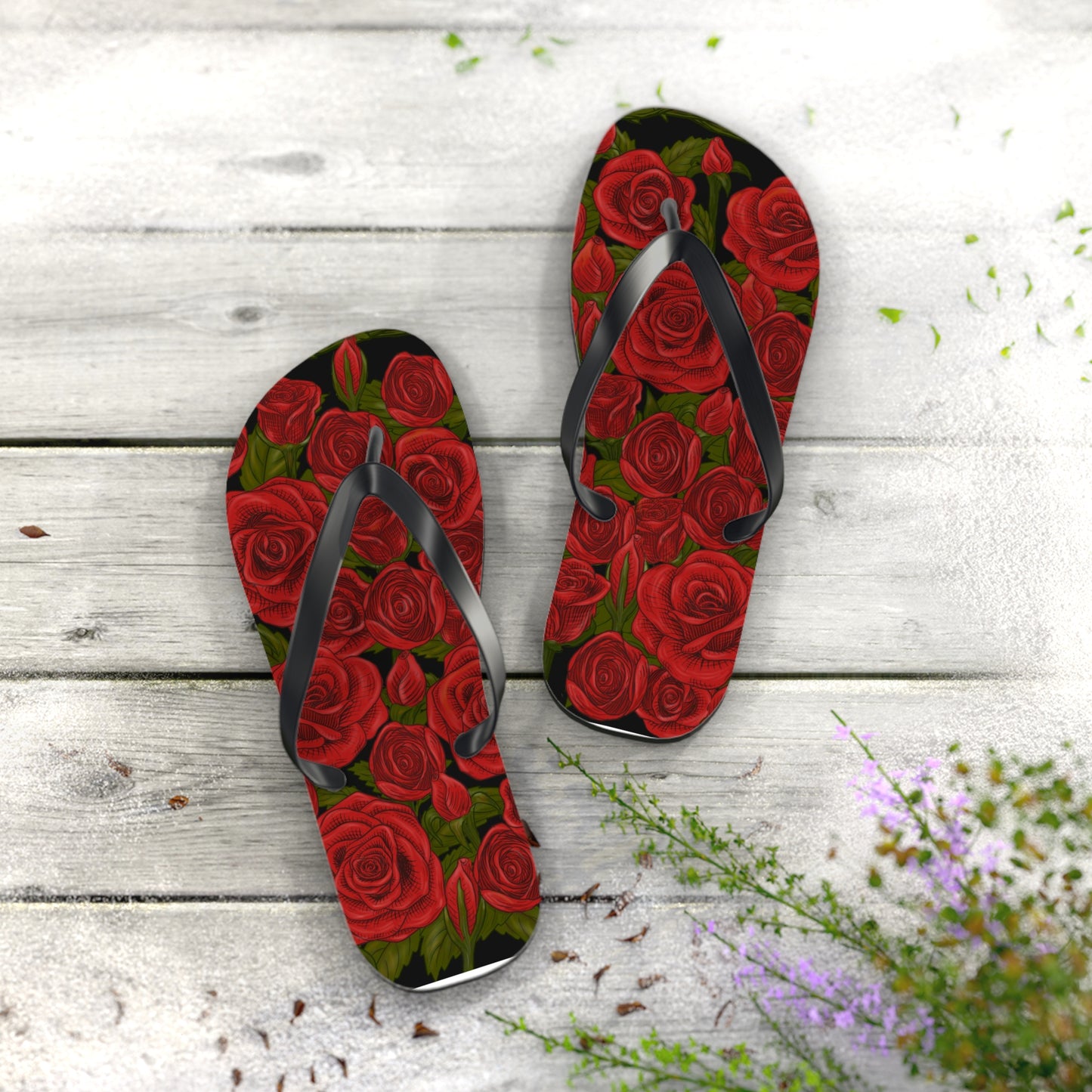 Rozen Red Rose Flip-Flops