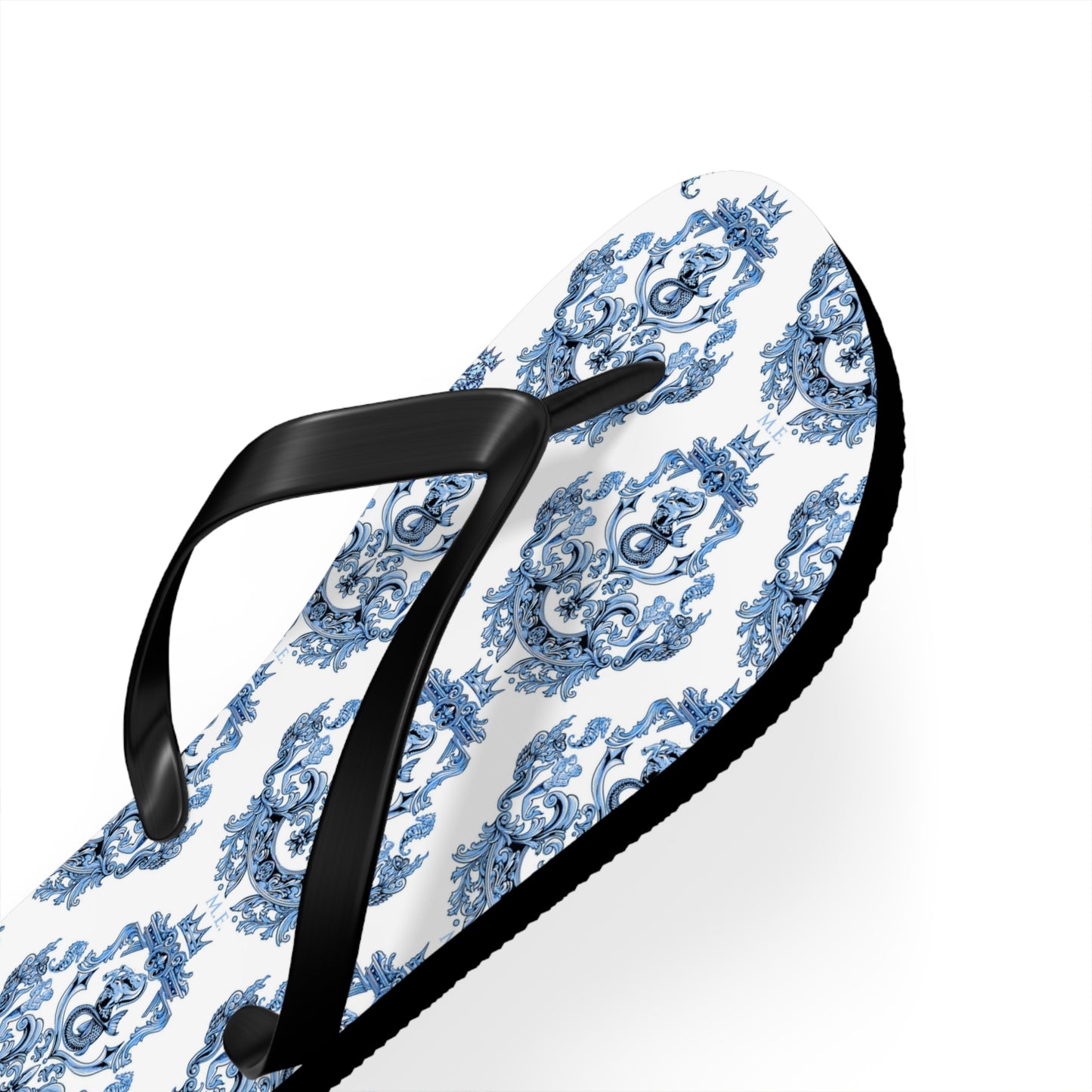 Blue Baroque Flip-Flops