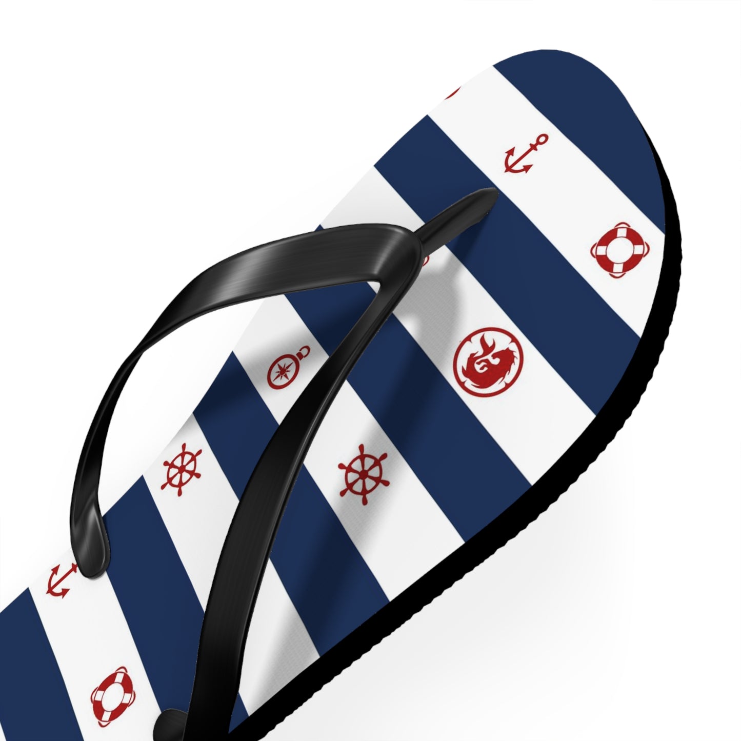 Nautical Print Flip-Flops