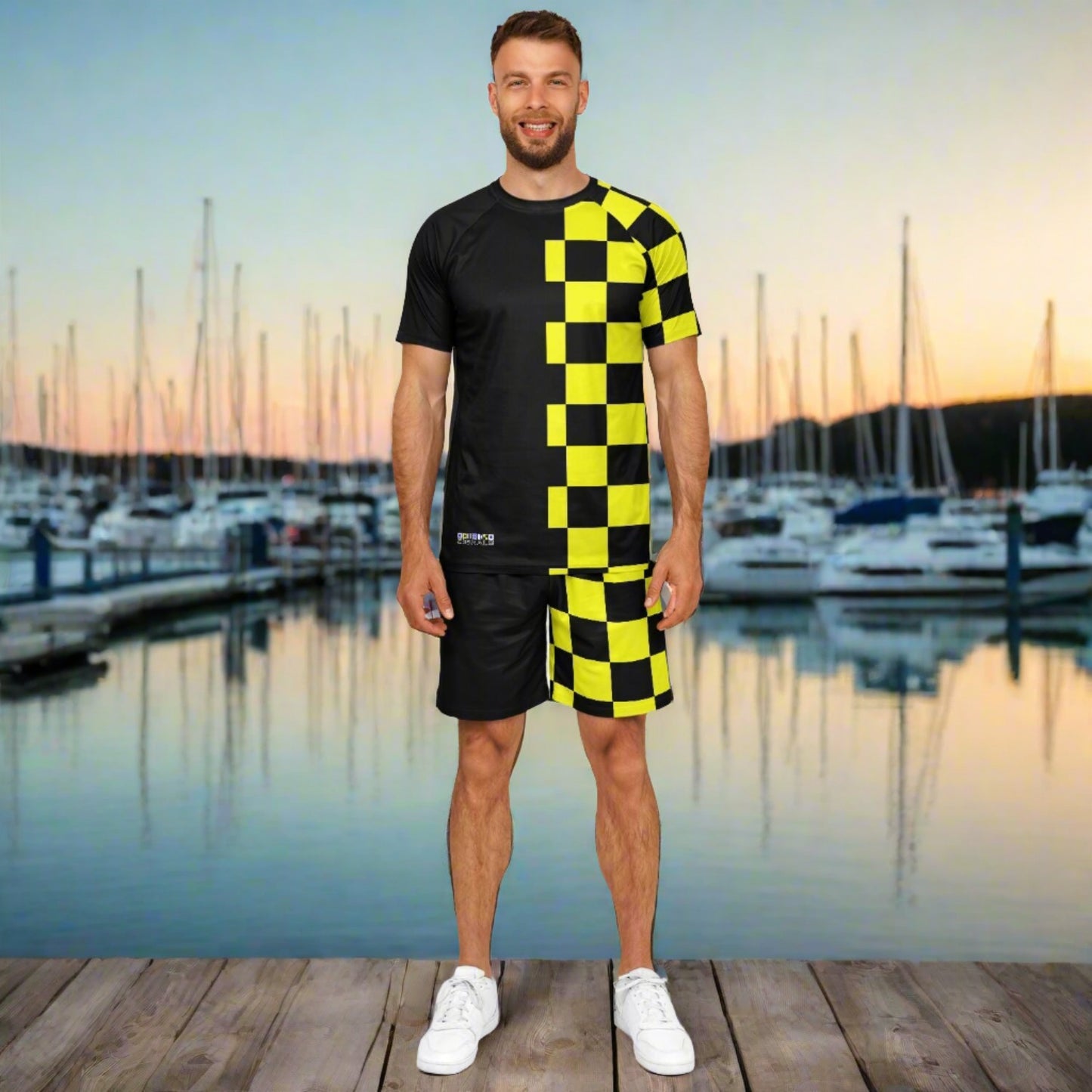 Signals "STOP" Nautical Signal Flag Inspired Shorts And Top Set