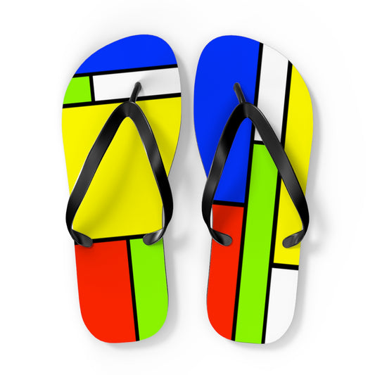 ModRian Mondrian Inspired Flip-Flops