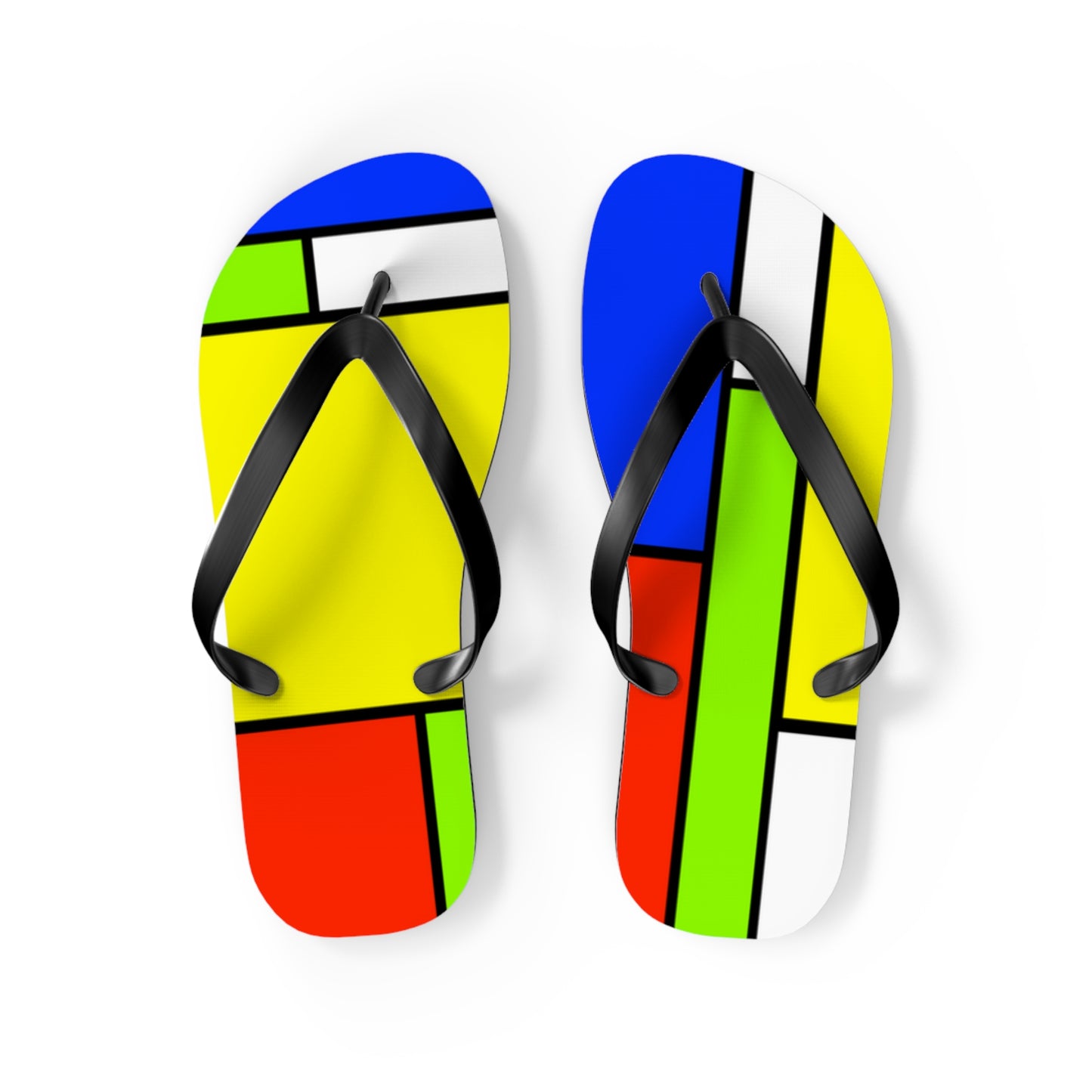 ModRian Mondrian Inspired Flip-Flops