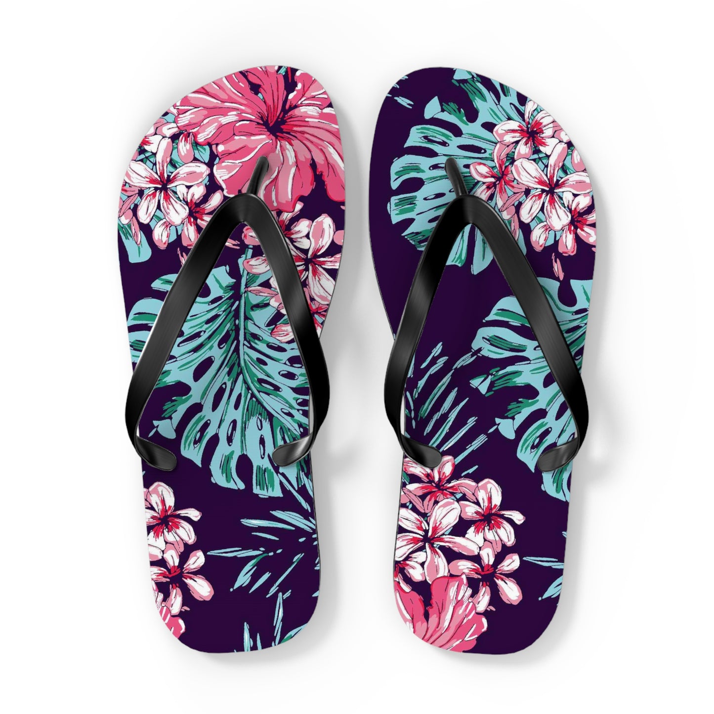 Floral Print Flip-Flops