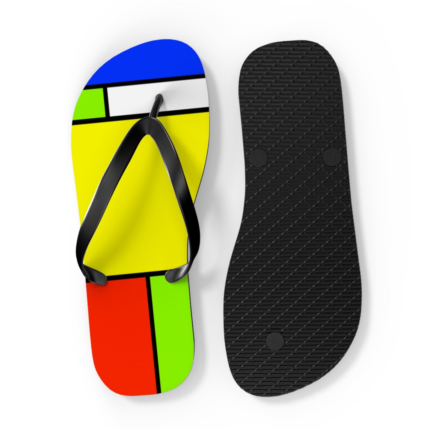 ModRian Mondrian Inspired Flip-Flops