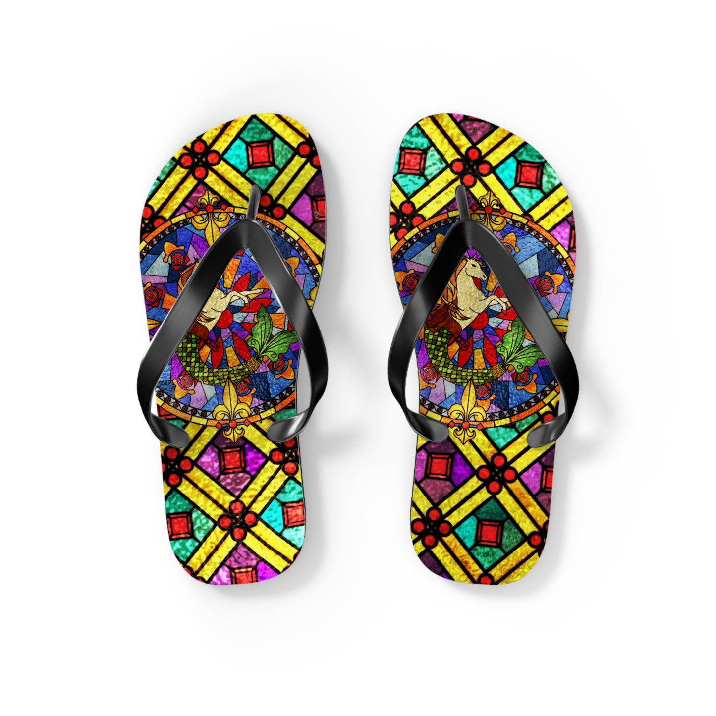 Stained Glass Flip-Flops