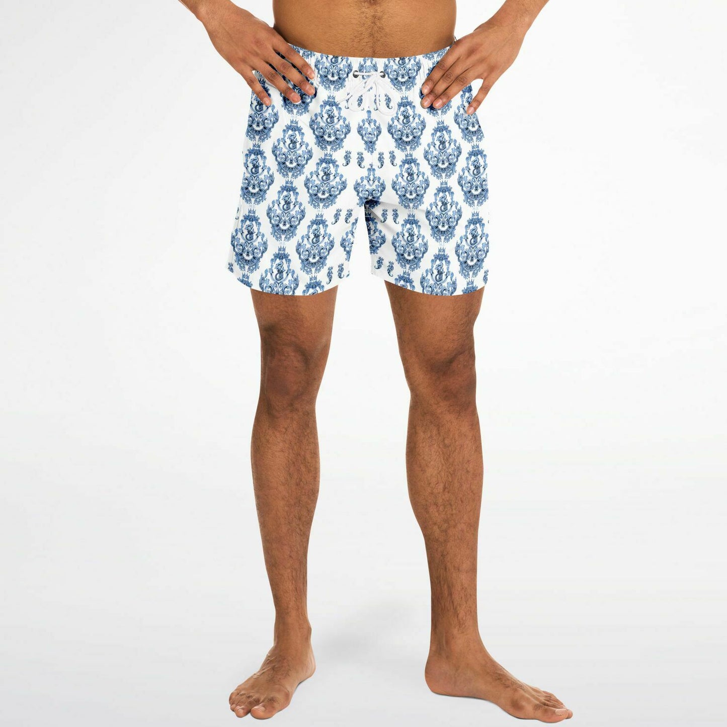Our Blue Baroque Swim Shorts For Men