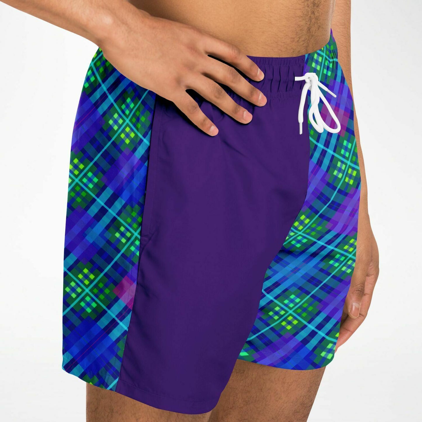 Blue Tartan Men's Swim Shorts