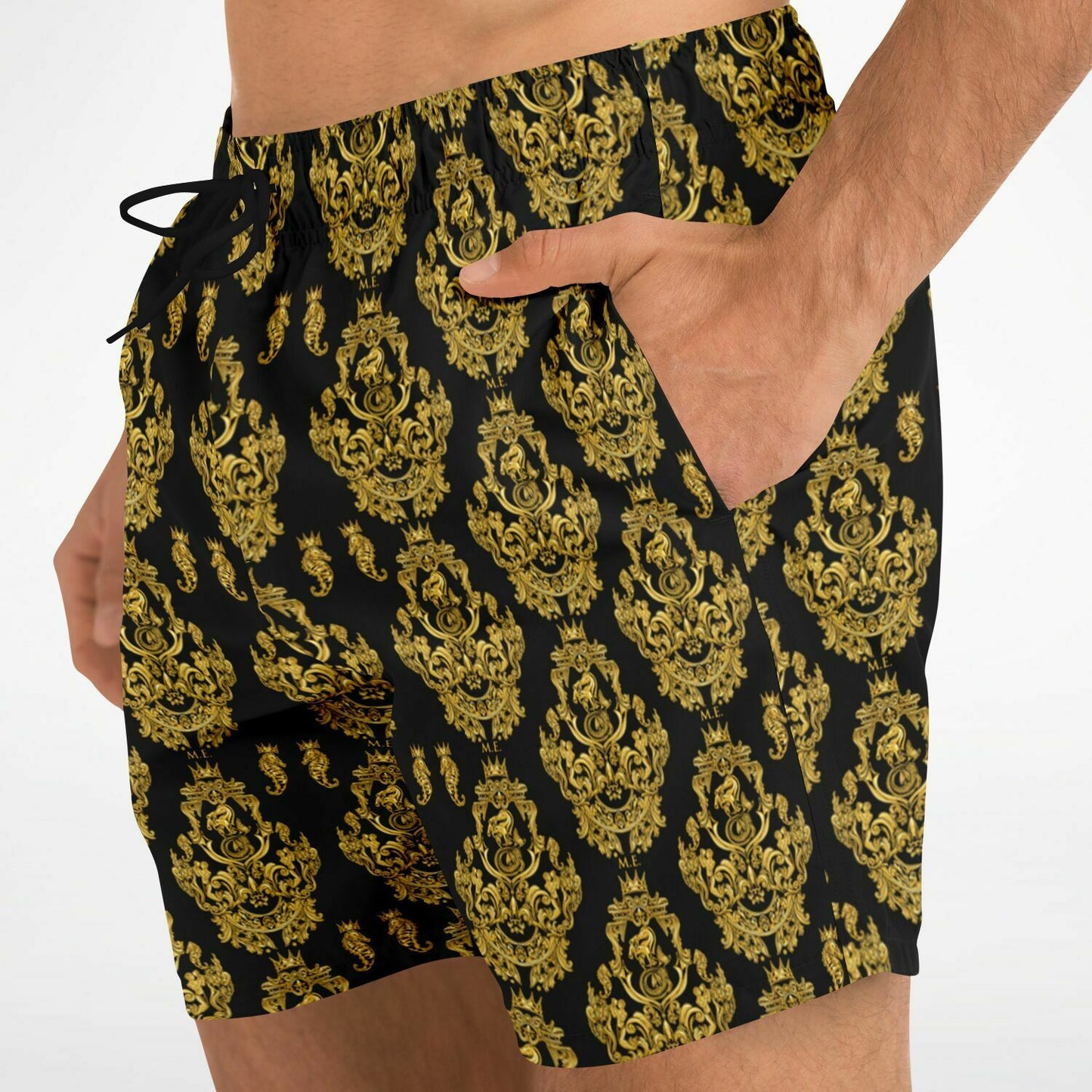 Gold Baroque Men's Swim Shorts