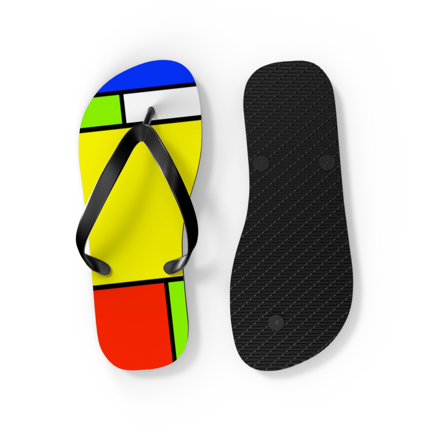 ModRian Mondrian Inspired Flip-Flops