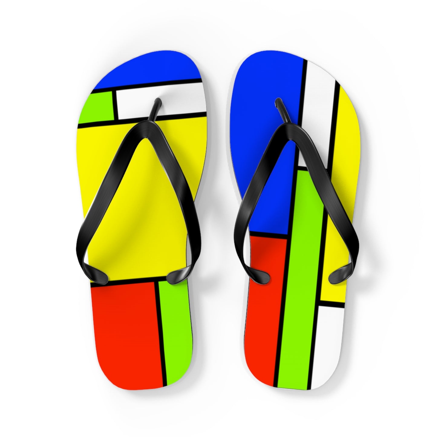 ModRian Mondrian Inspired Flip-Flops