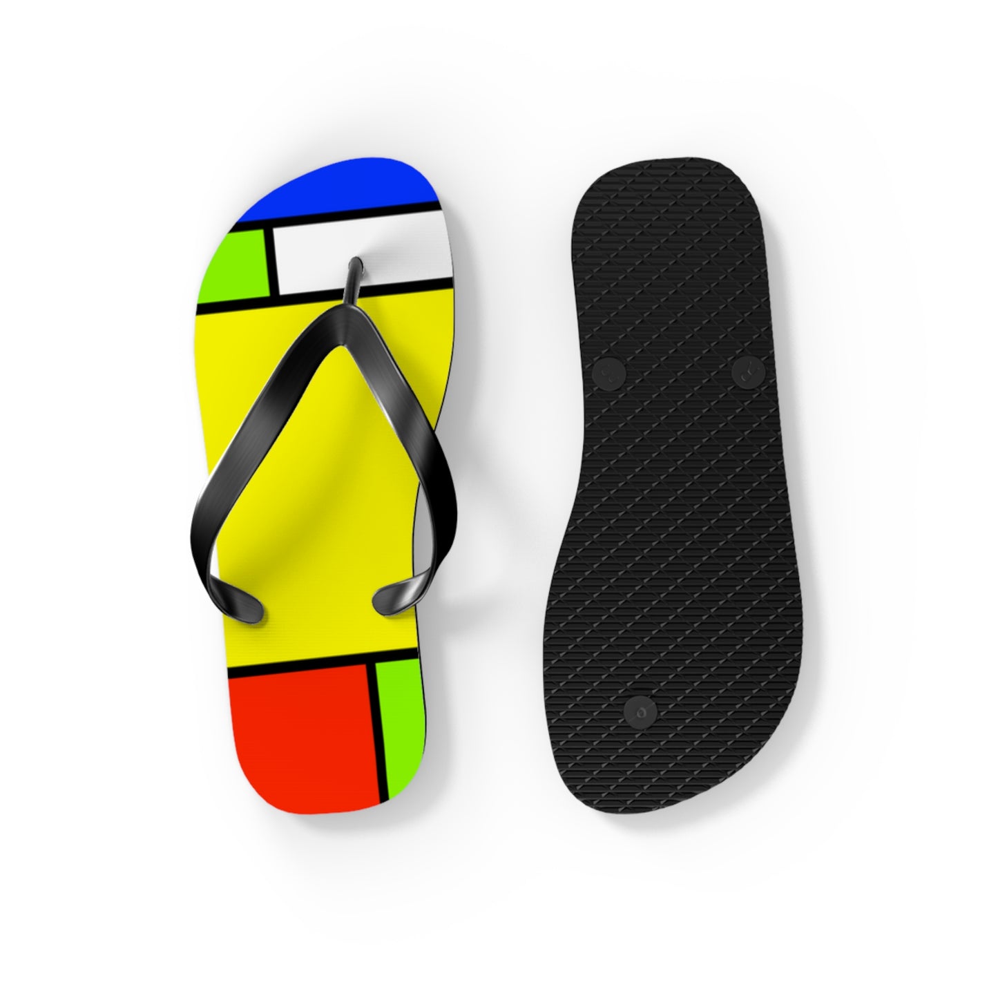 ModRian Mondrian Inspired Flip-Flops