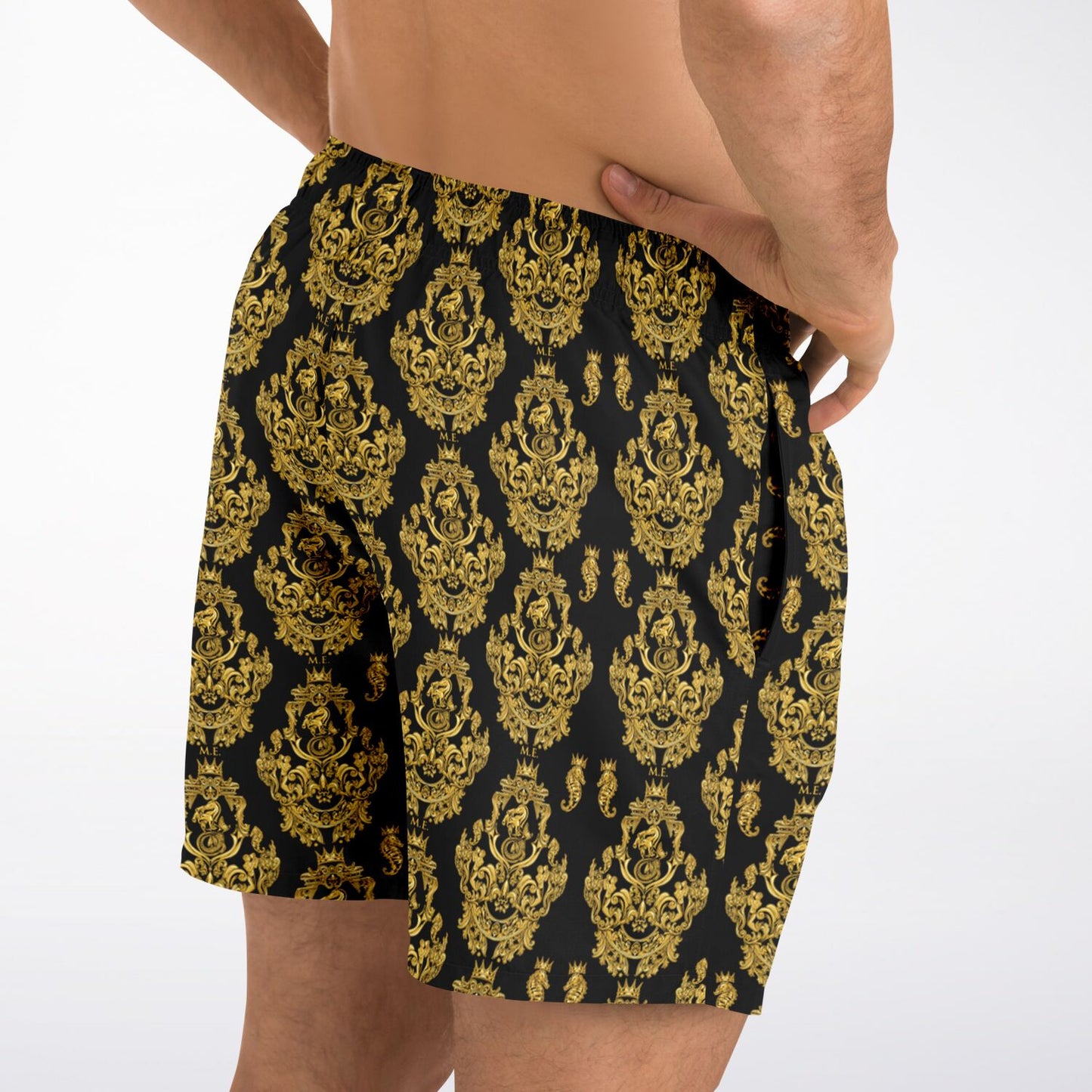 Gold Baroque Men's Swim Shorts