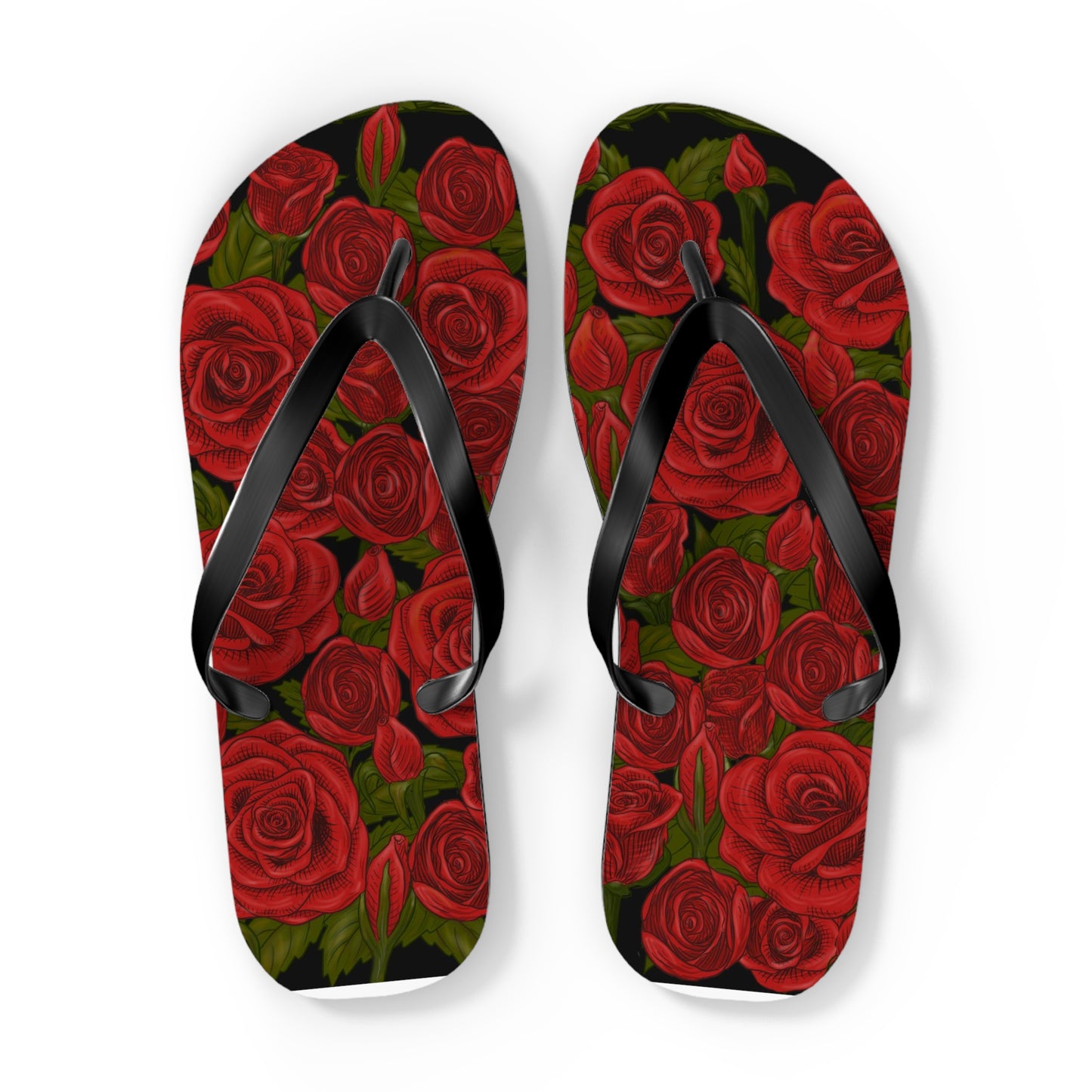 Rozen Red Rose Flip-Flops