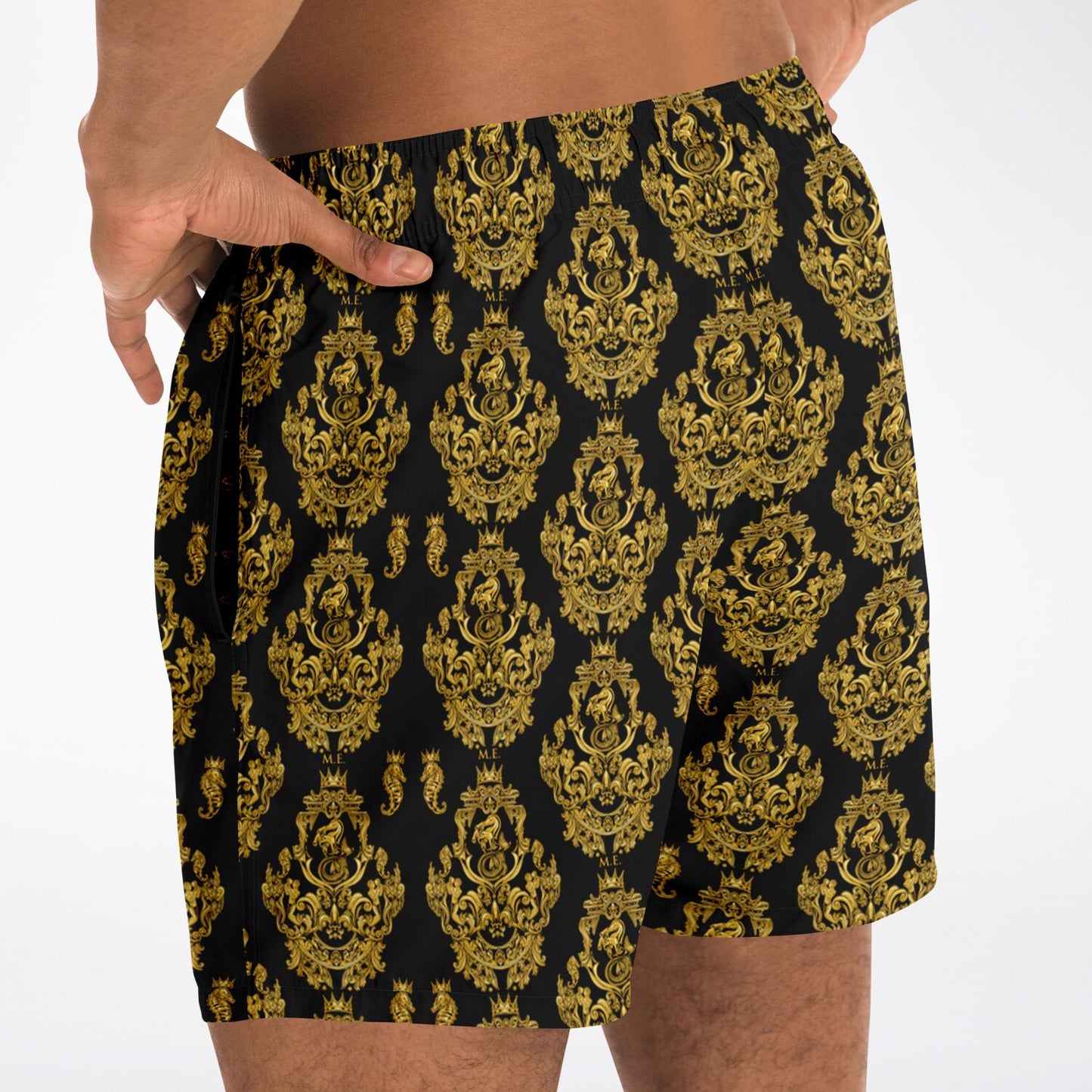 Gold Baroque Men's Swim Shorts