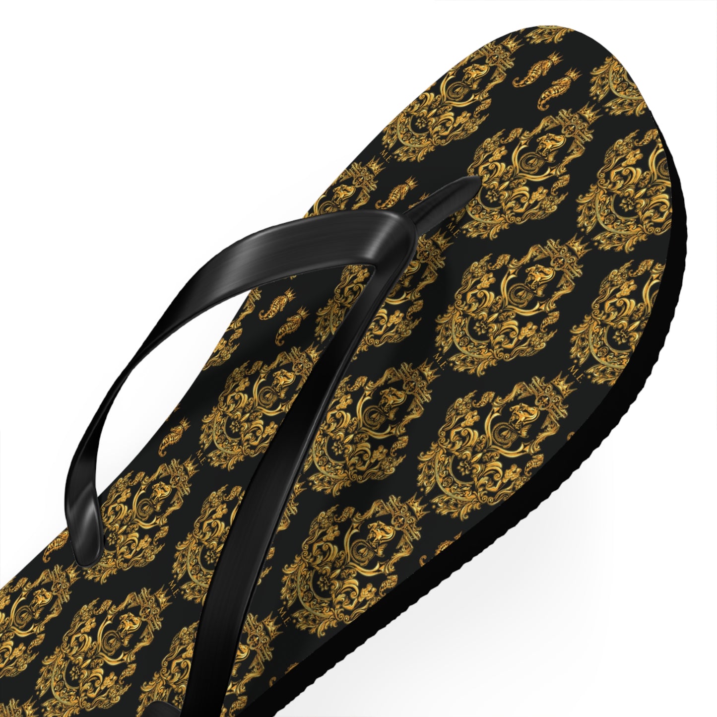 Gold Baroque Flip-Flops