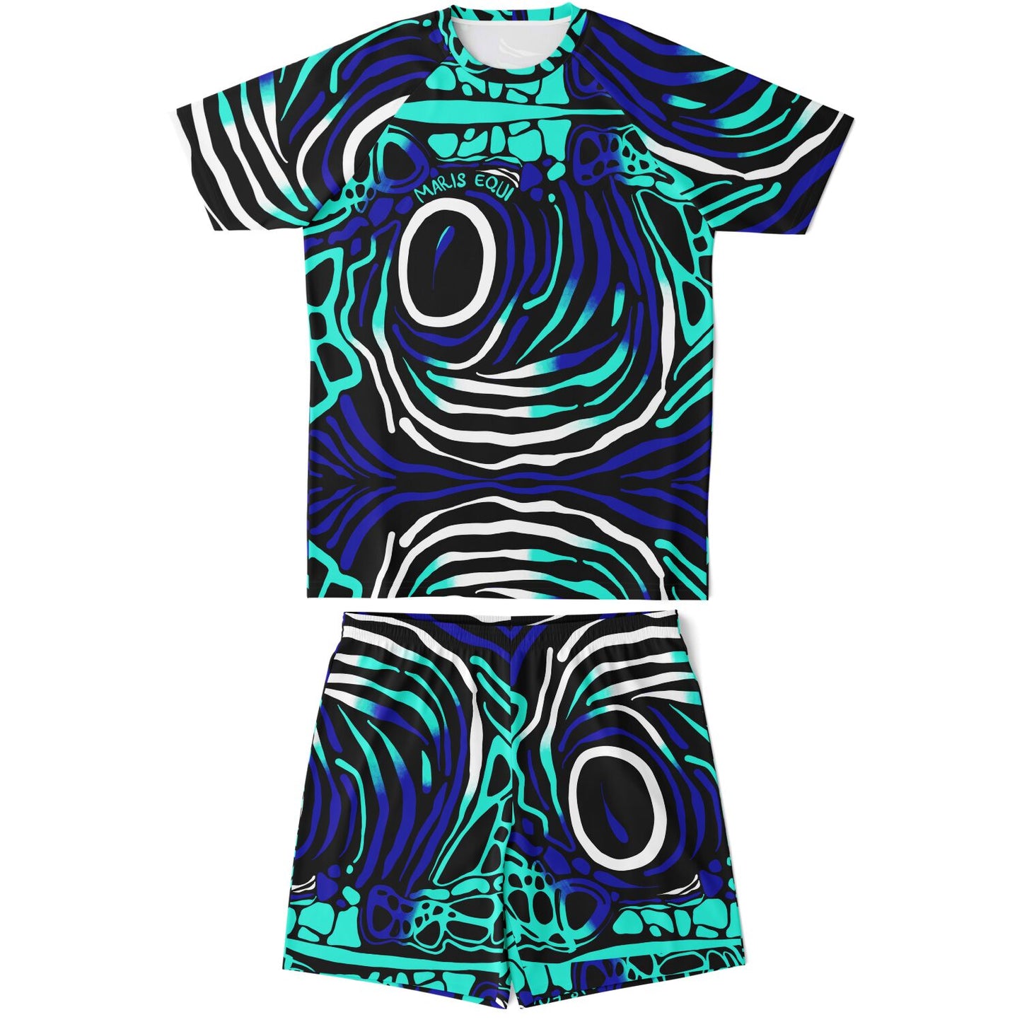 Angelfish Print Shorts And Top Set For Men