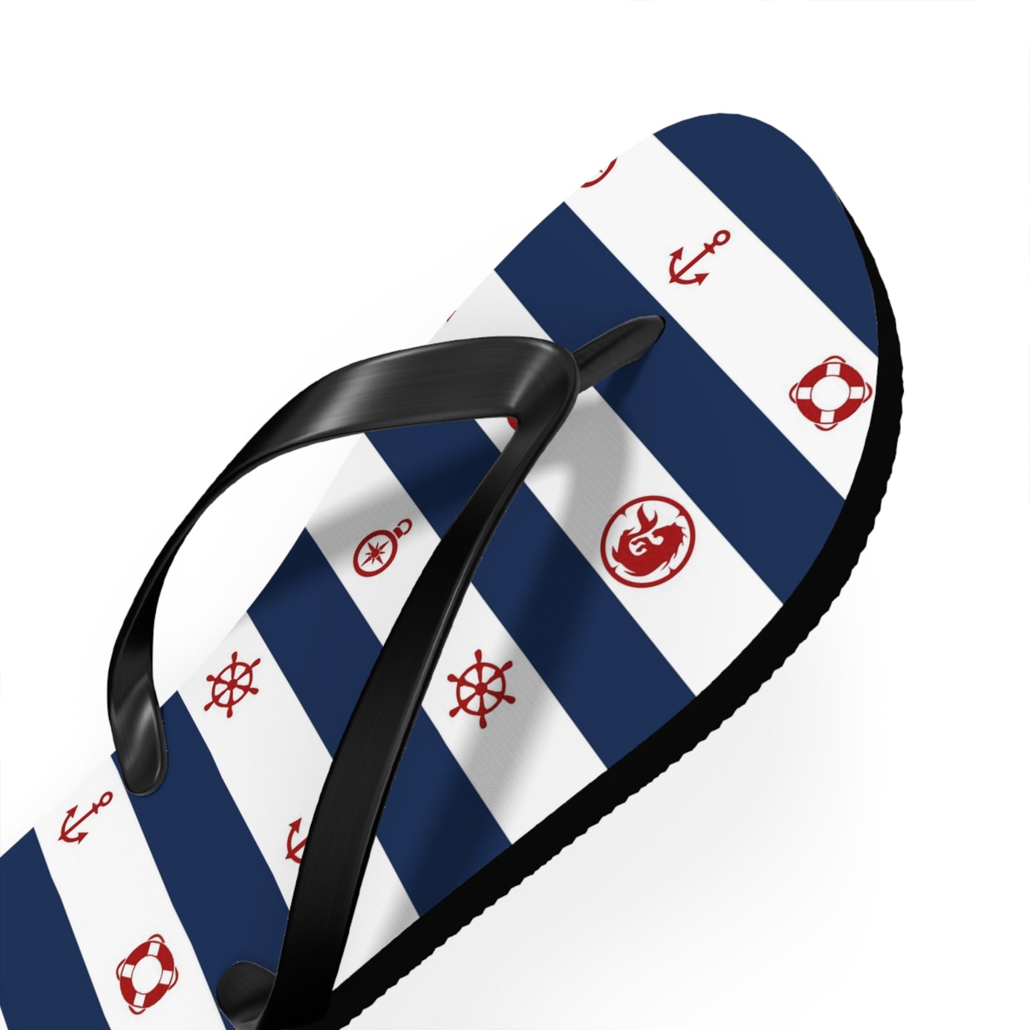 Nautical Print Flip-Flops