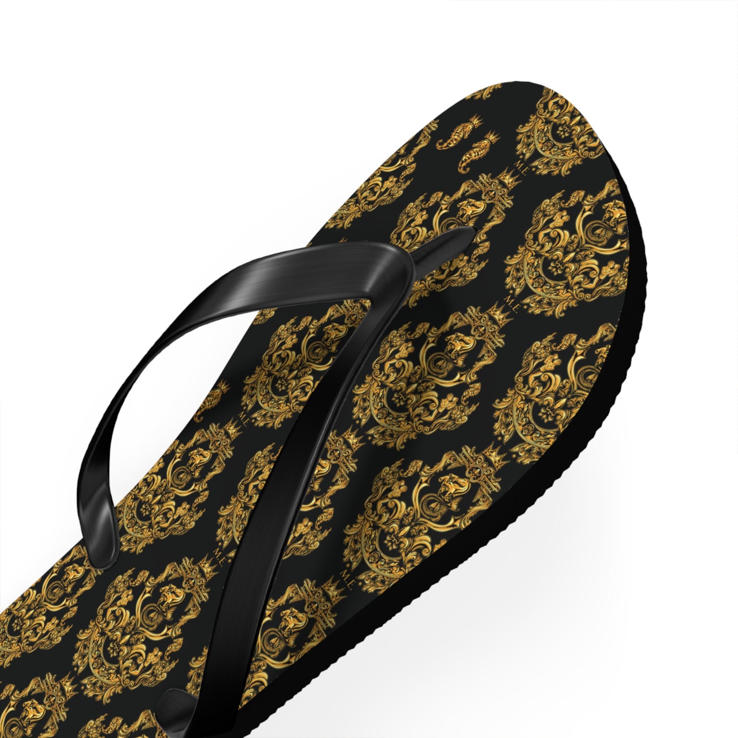 Gold Baroque Flip-Flops