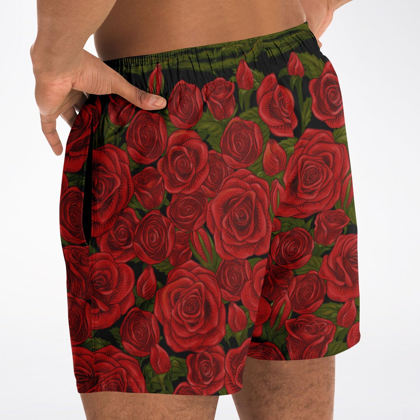 Rozen Red Rose Men's Swim Shorts