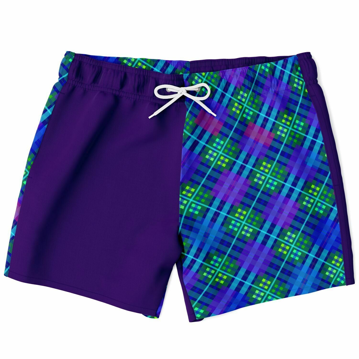 Blue Tartan Swim Shorts