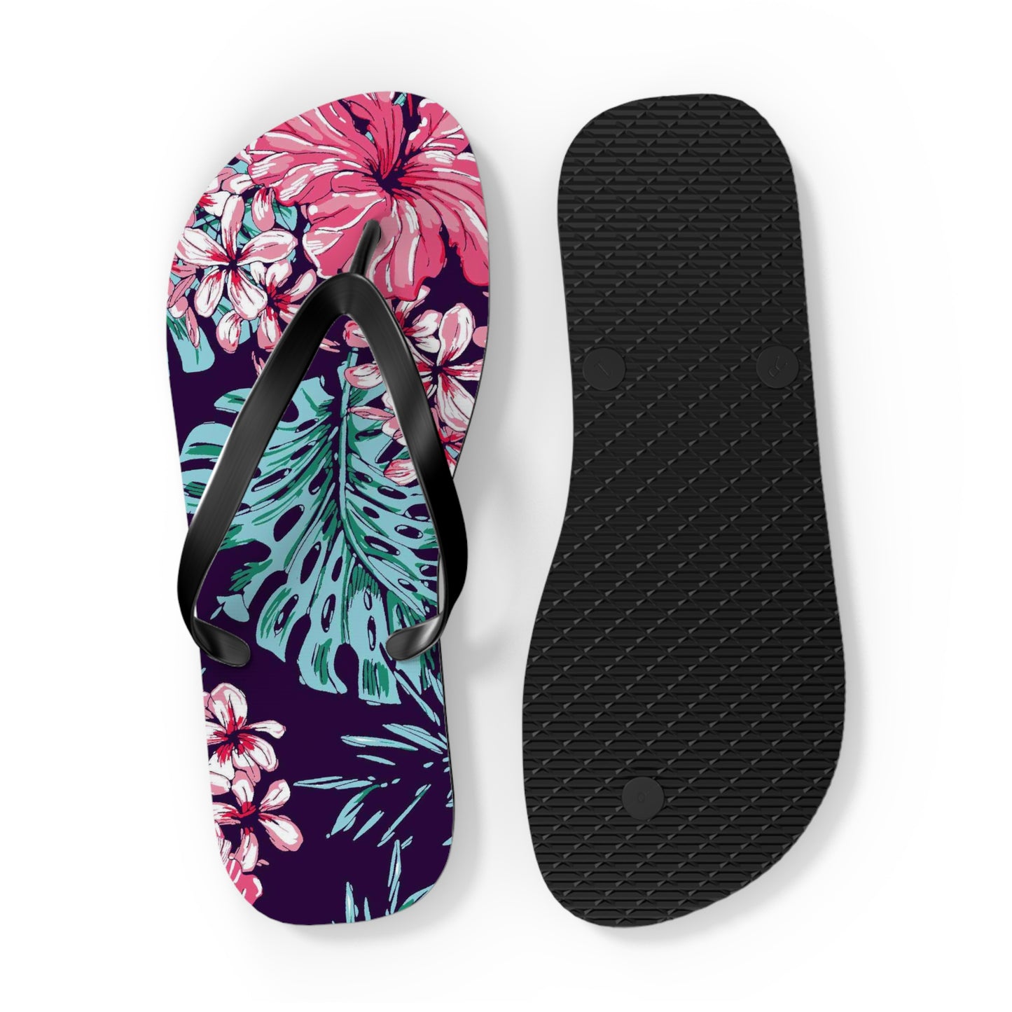 Floral Print Flip-Flops