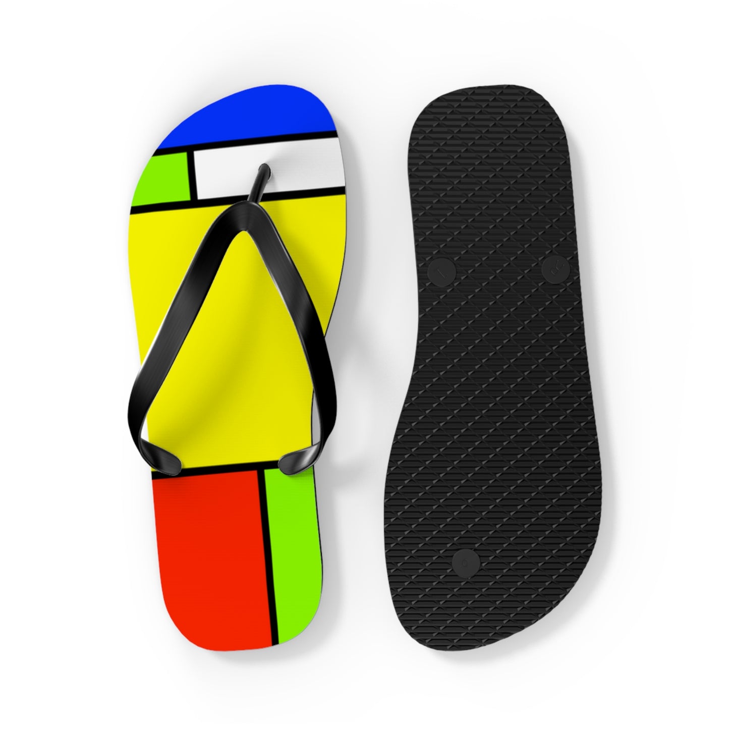 ModRian Mondrian Inspired Flip-Flops
