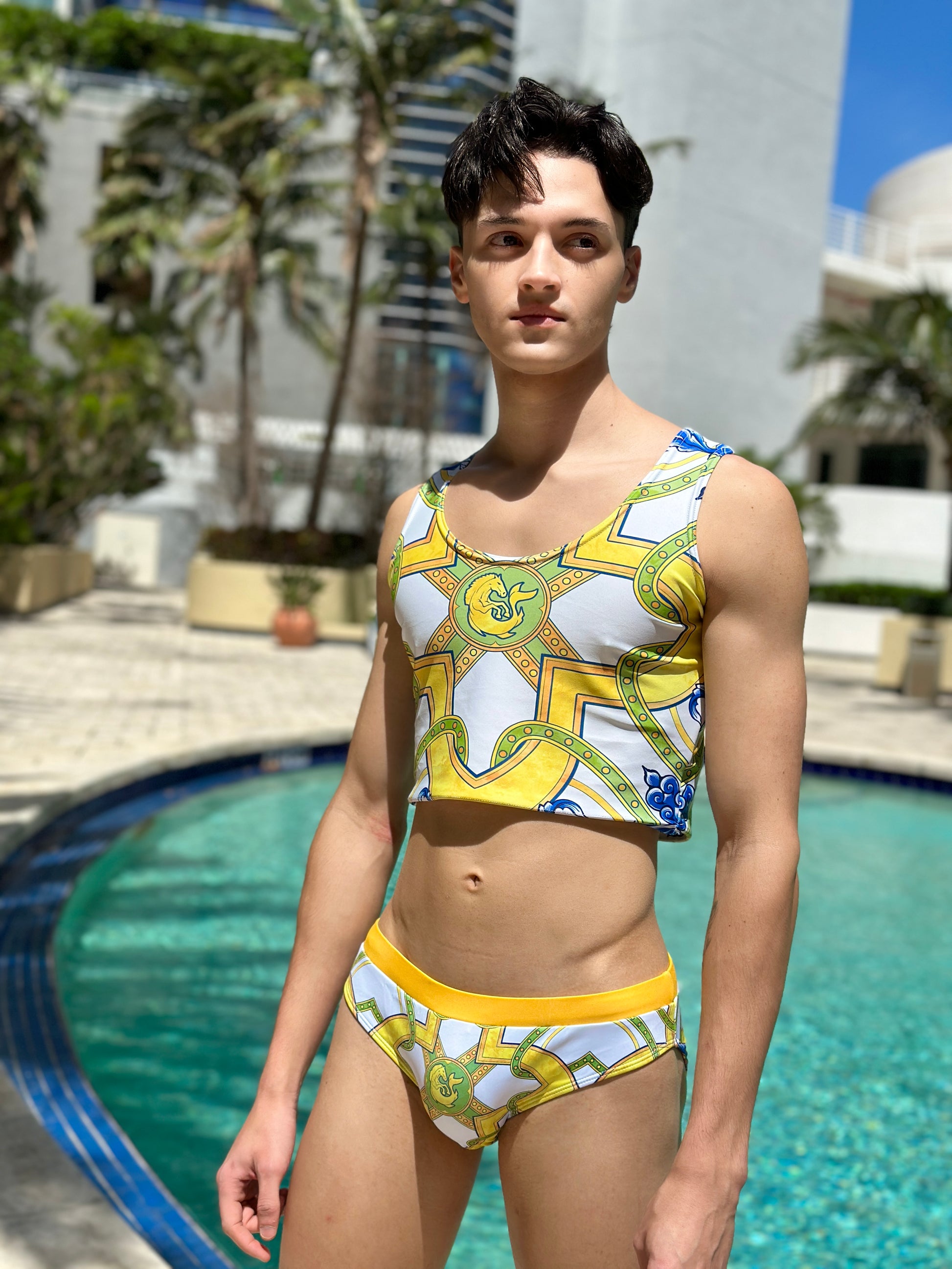 Our Arc Swim Brief for Men. Speedo style cut.