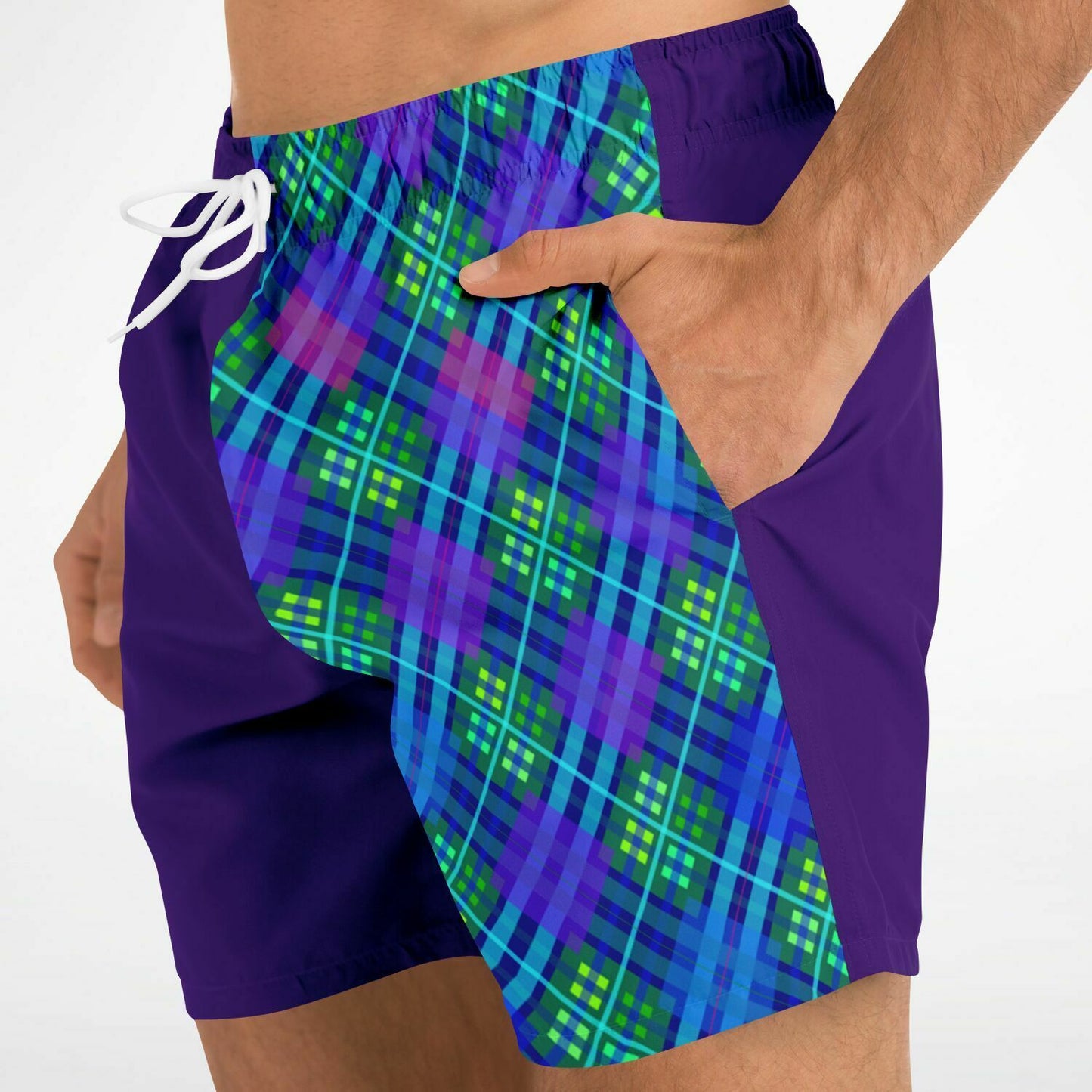 Blue Tartan Men's Swim Shorts