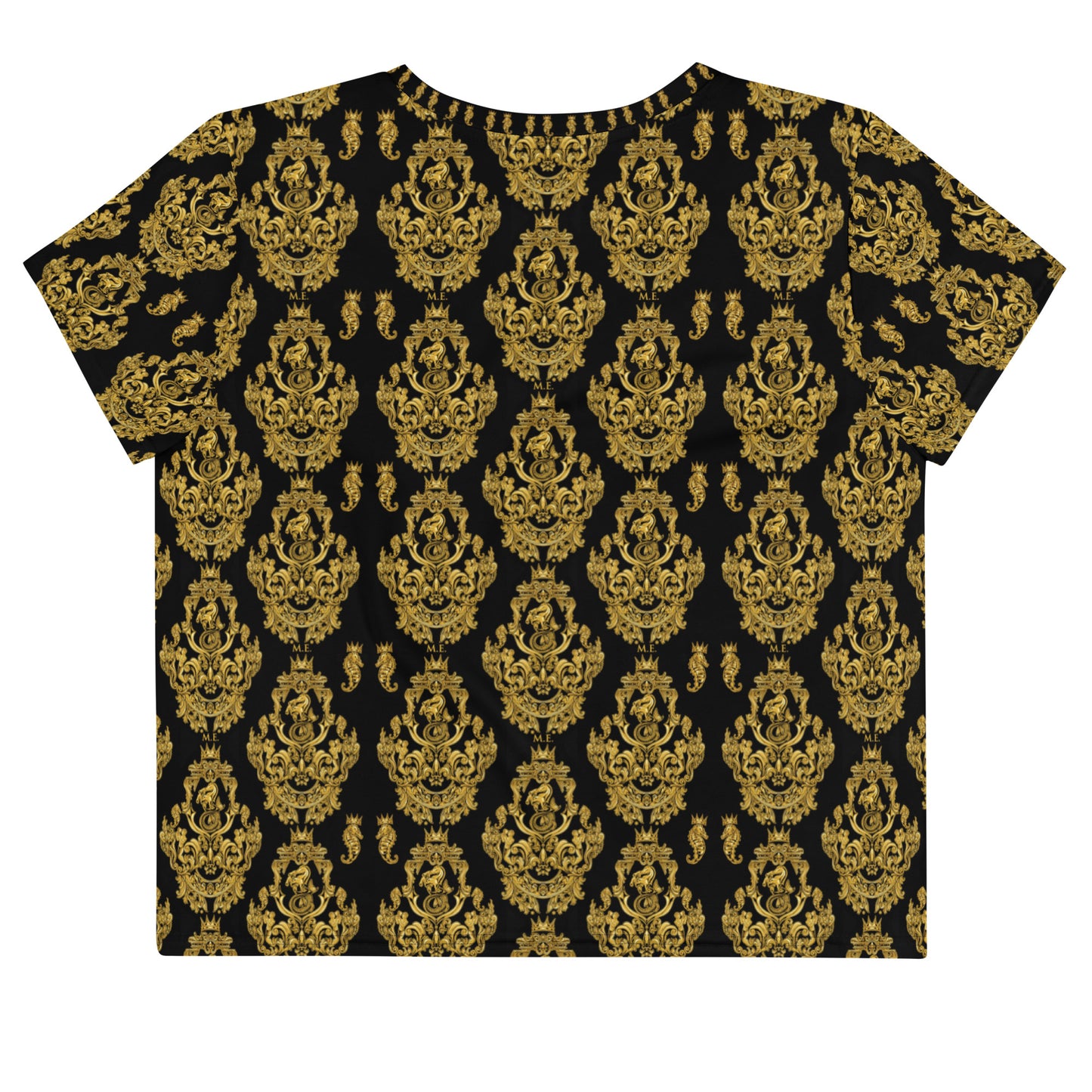 Gold Baroque Crop Tee Shirt