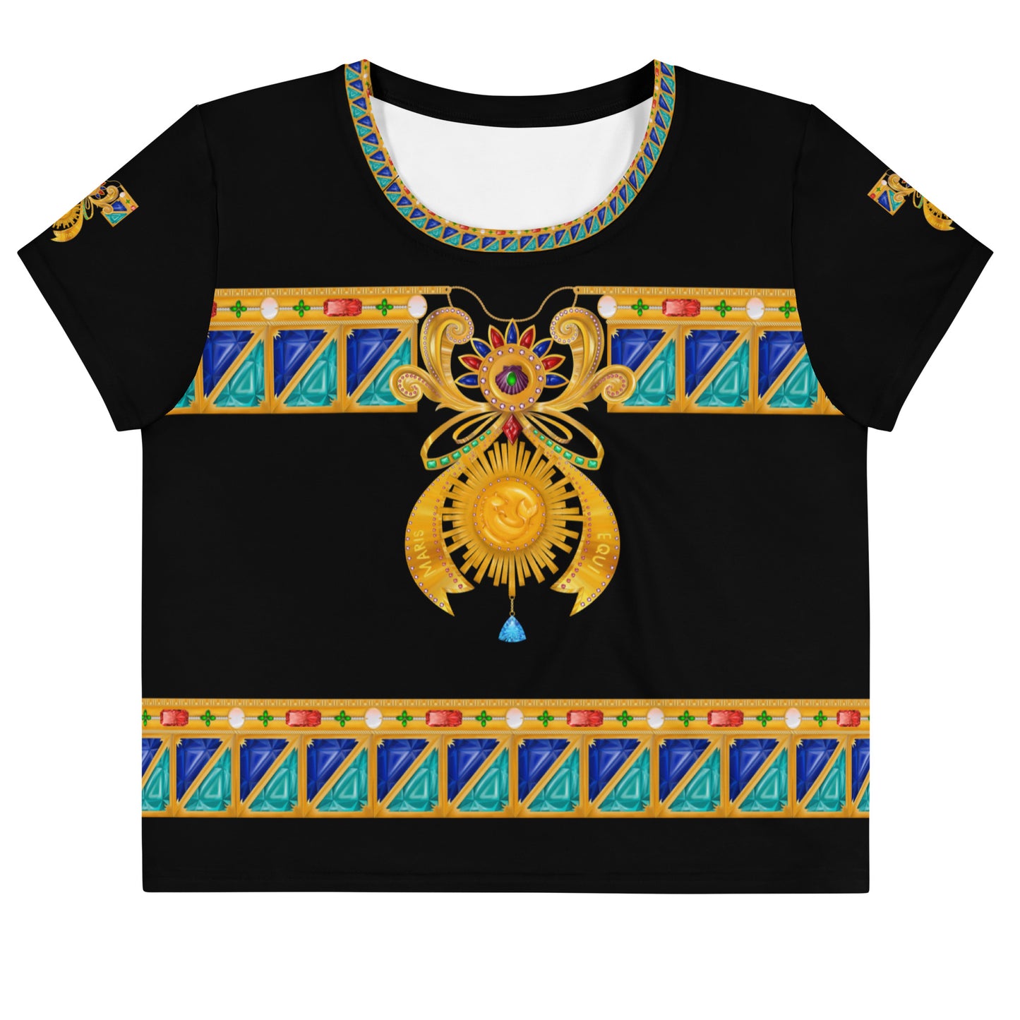 Bejewelled Crop Tee Shirt