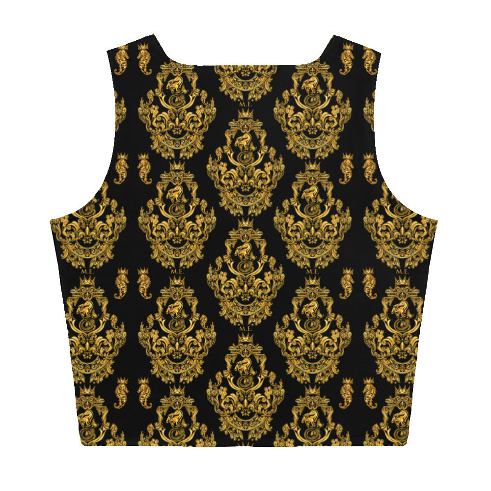 Gold Baroque Men's Crop Tank Top