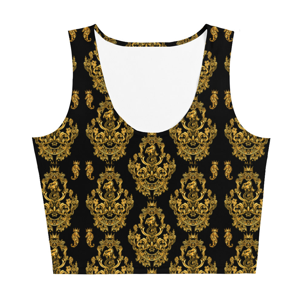 Gold Baroque Men's Crop Tank Top