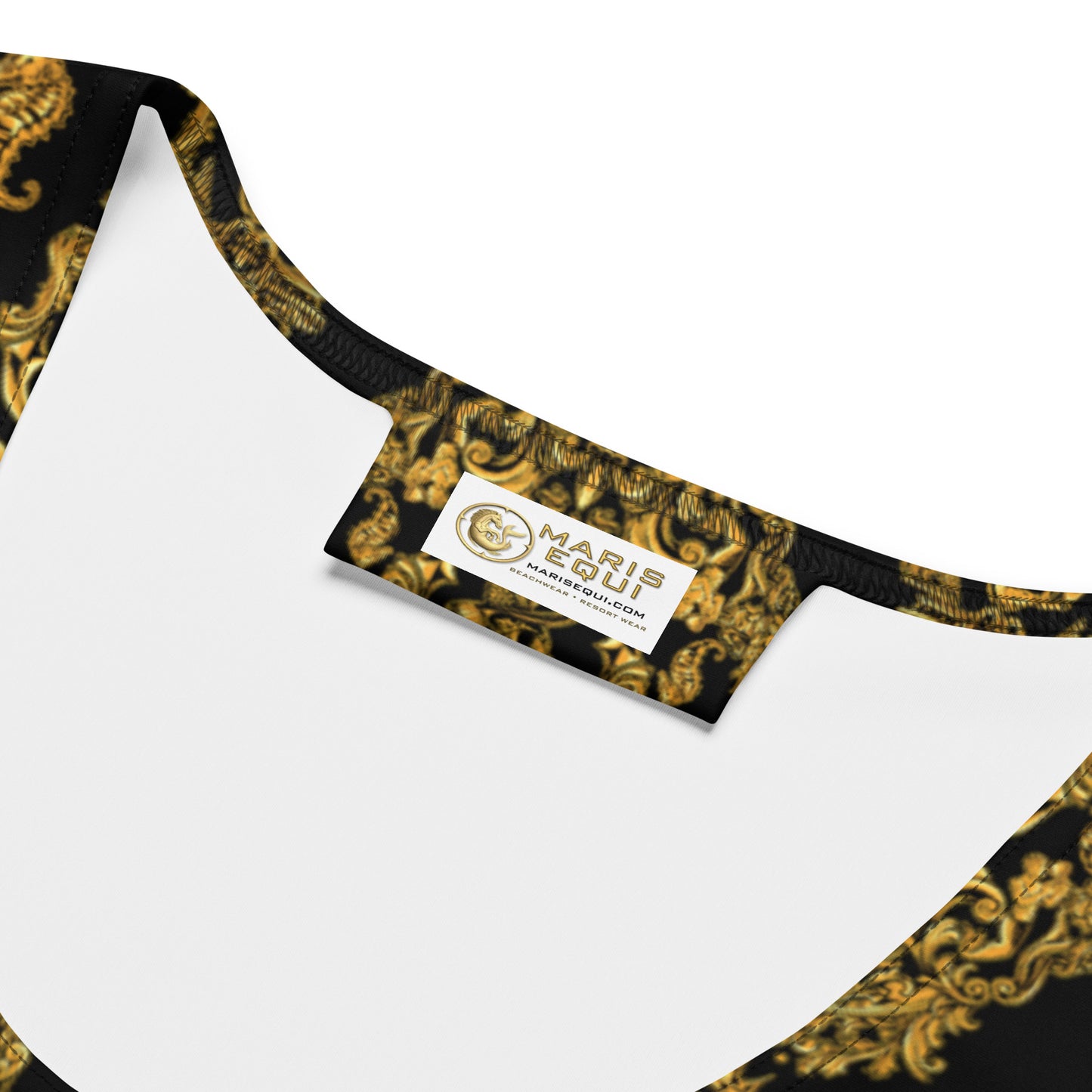 Gold Baroque Men's Crop Tank Top