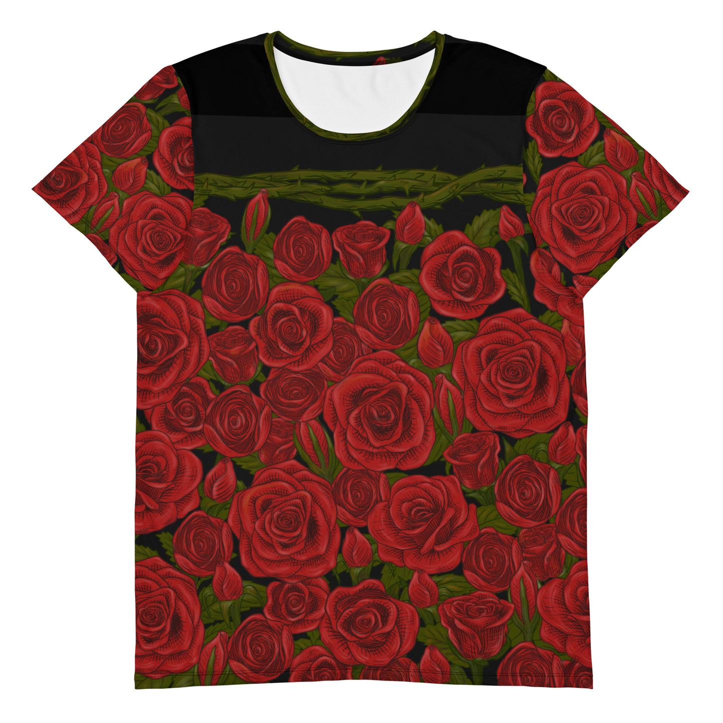 Rozen Red Rose Men's Sport Shirt