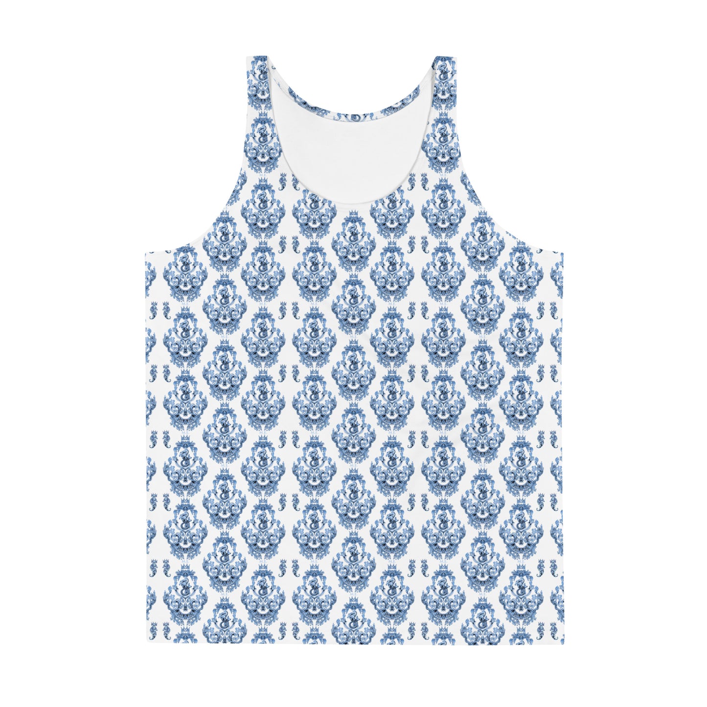 Blue Baroque Tank Top