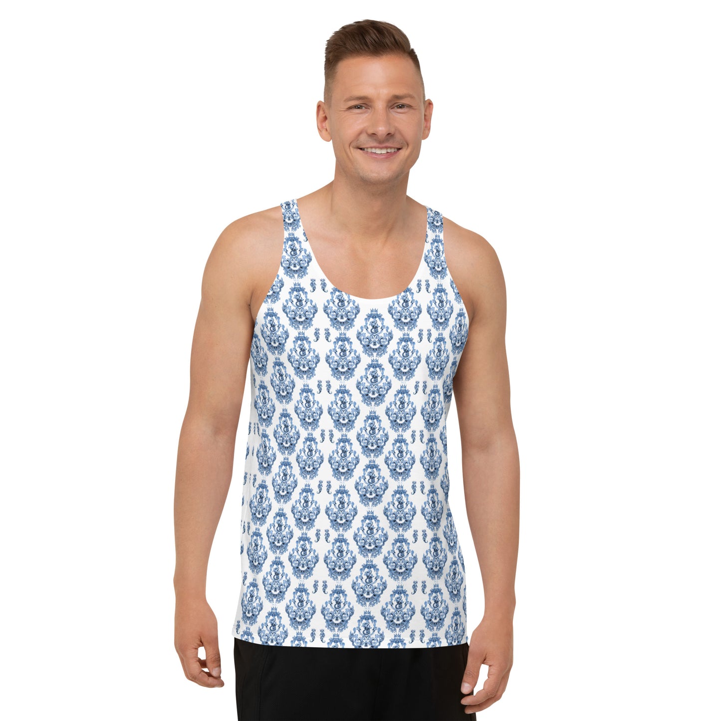 Blue Baroque Tank Top