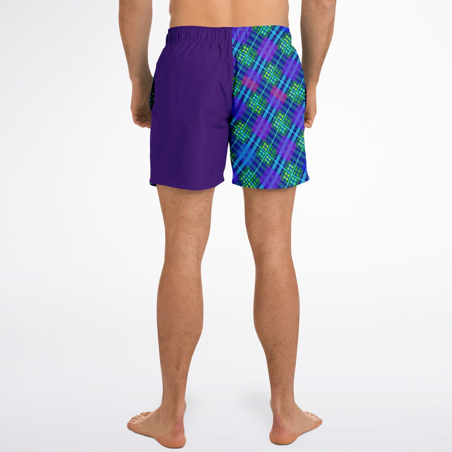 Blue Tartan Men's Swim Shorts