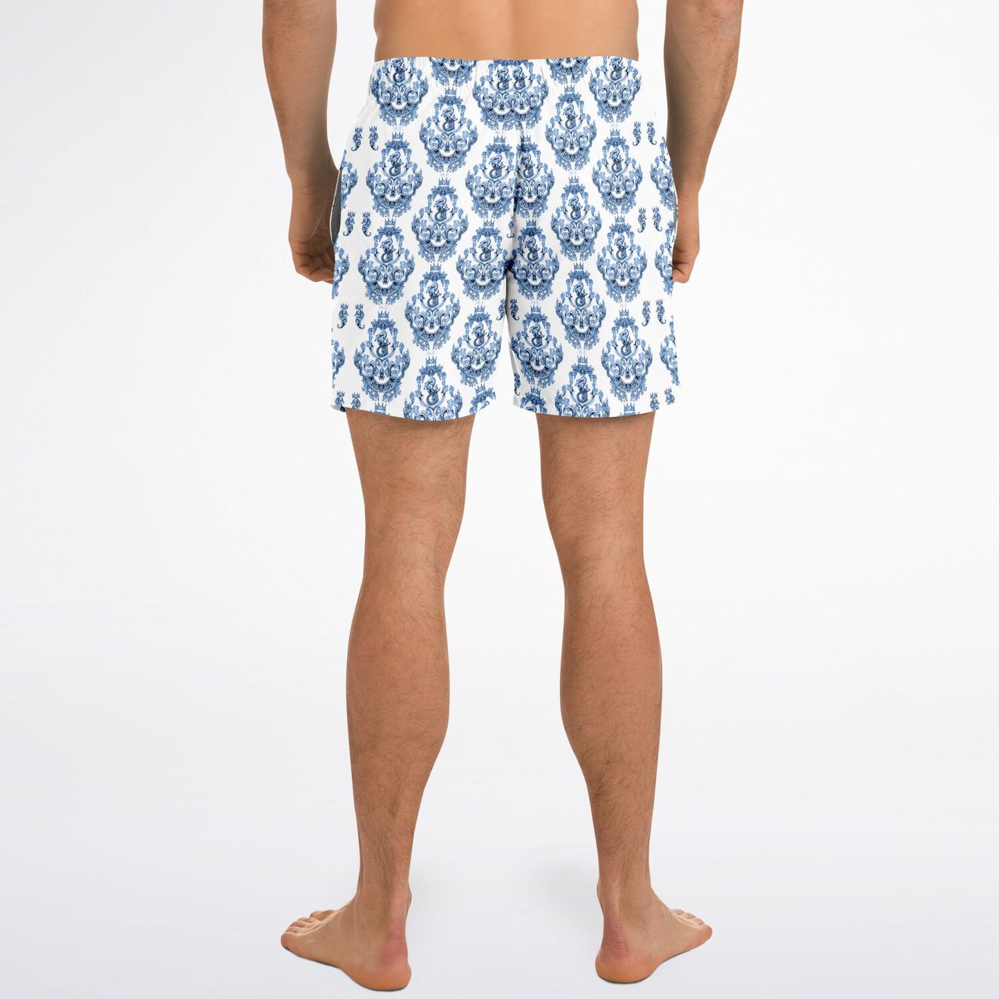 Our Blue Baroque Swim Shorts For Men