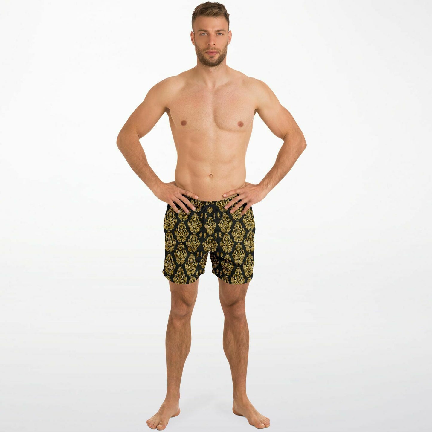 Gold Baroque Men's Swim Shorts