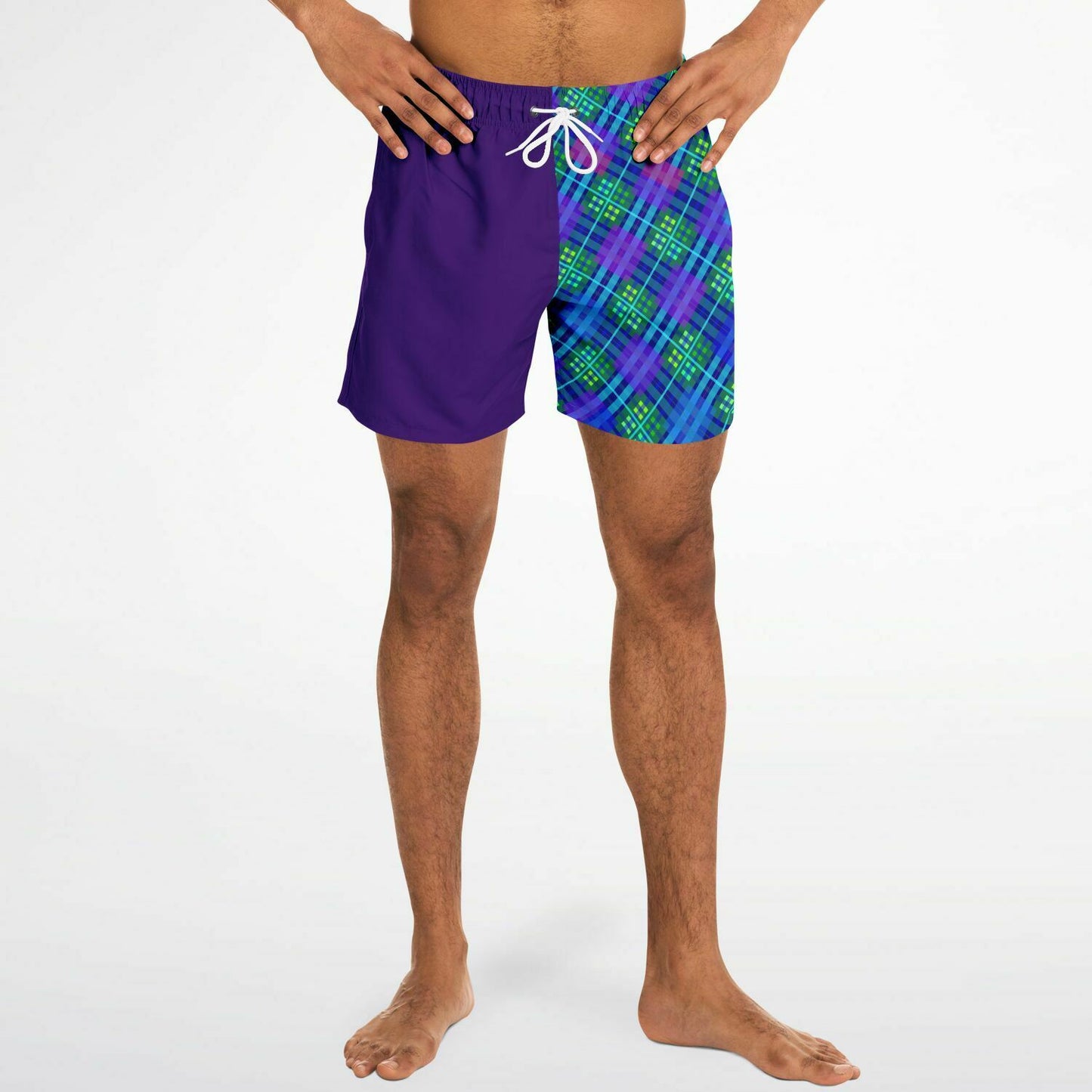 Blue Tartan Men's Swim Shorts