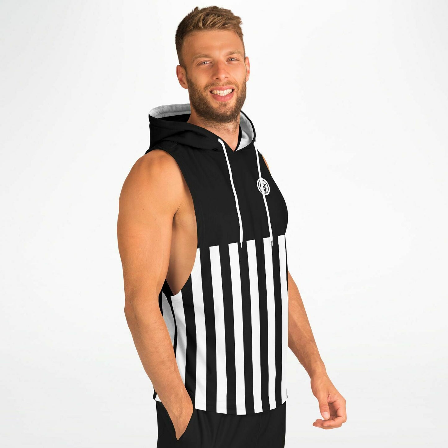 Referee Drop Men's Armhole Cotton Blend Hoodie