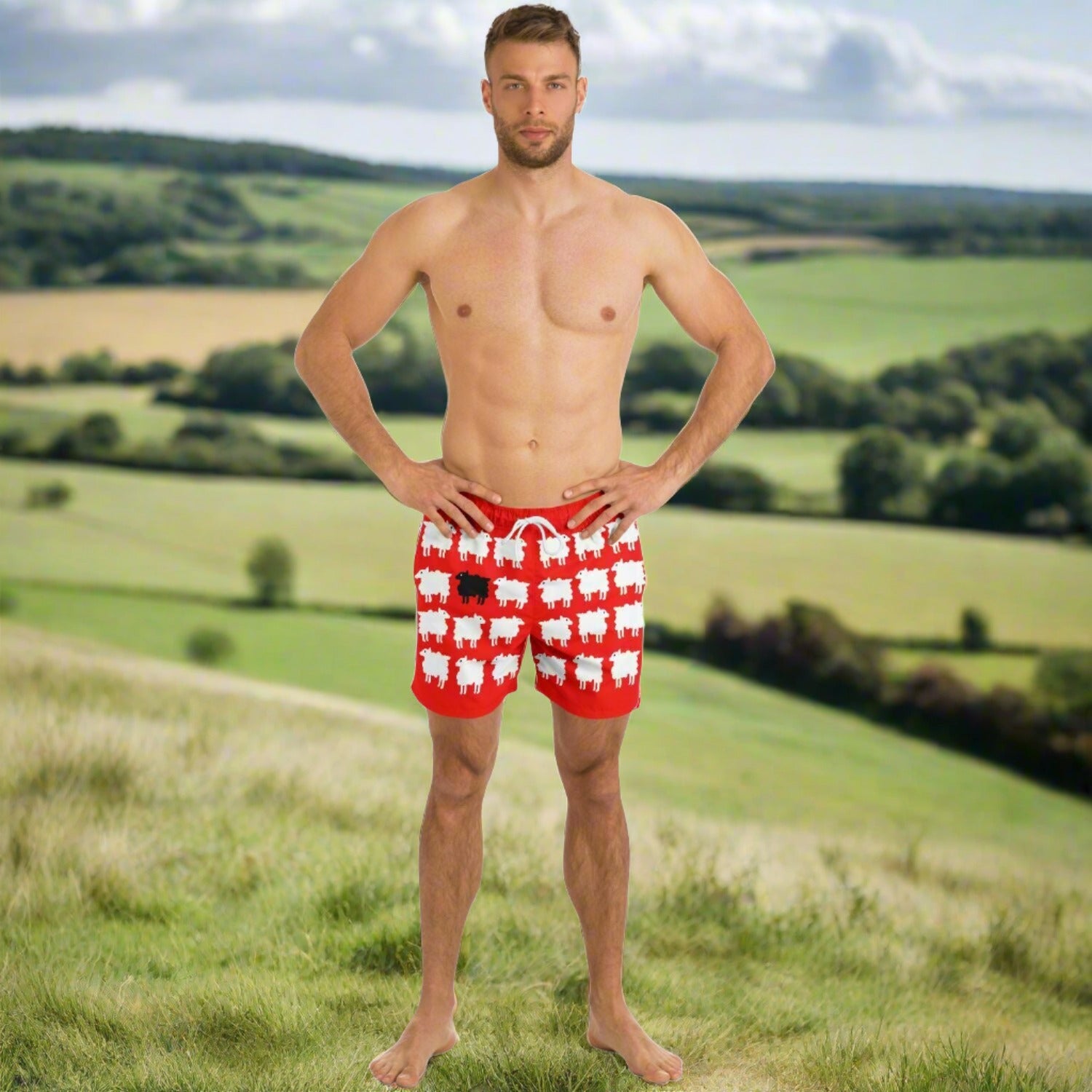 Black Sheep Diana Inspired Men's Swim Shorts