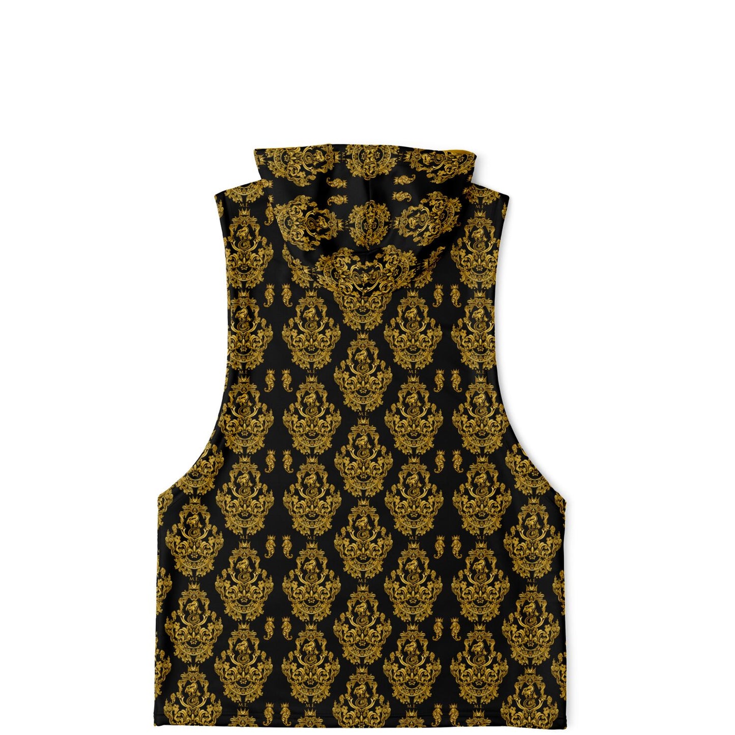 Gold Baroque Men's Drop Armhole Cotton Blend Hoodie