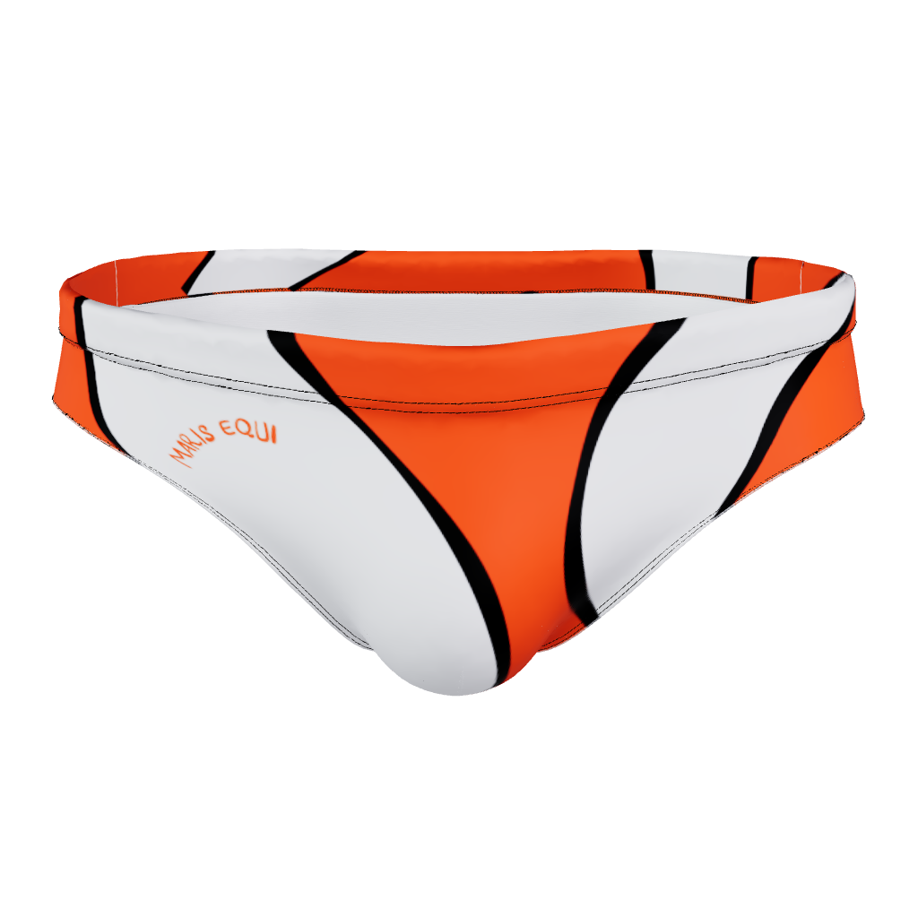 Our Clownfish Swim Brief for Men. Speedo style cut