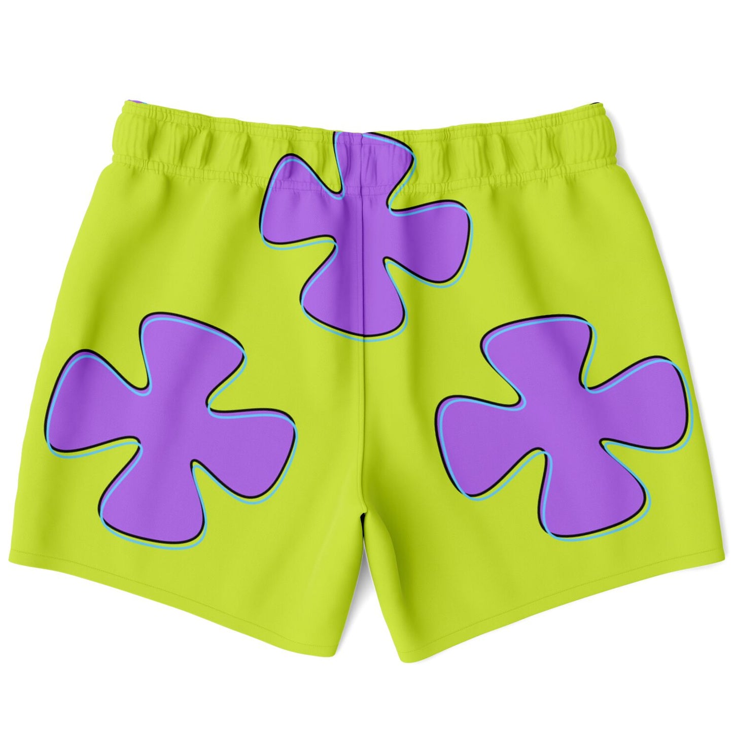 Patrick Star Inspired Green and Purple Swim Shorts