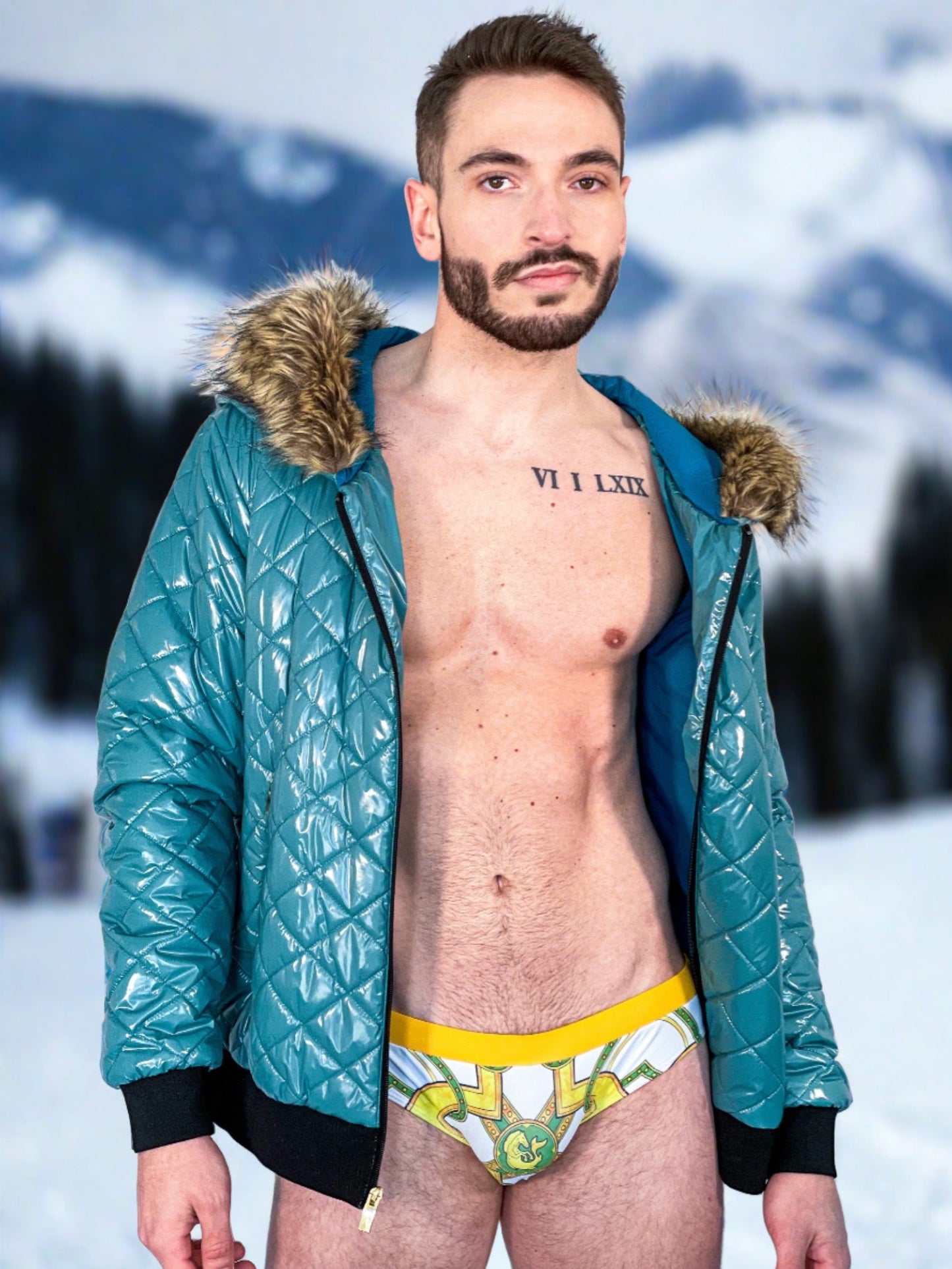 Our Arc Swim Brief for Men. Speedo style cut.
