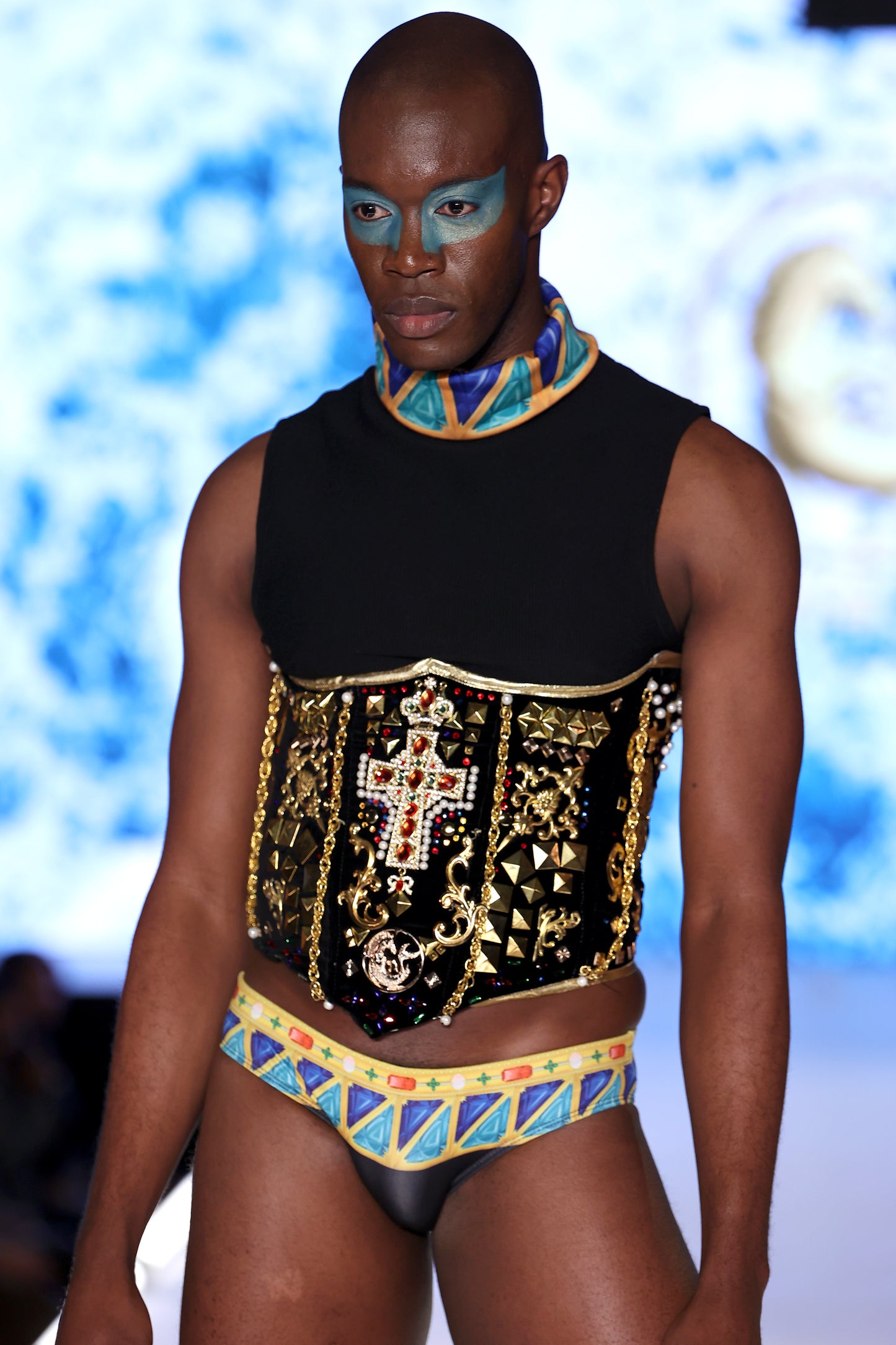 Maris Equi Bejeweled Swim Brief for men. Speedo Style Cut.