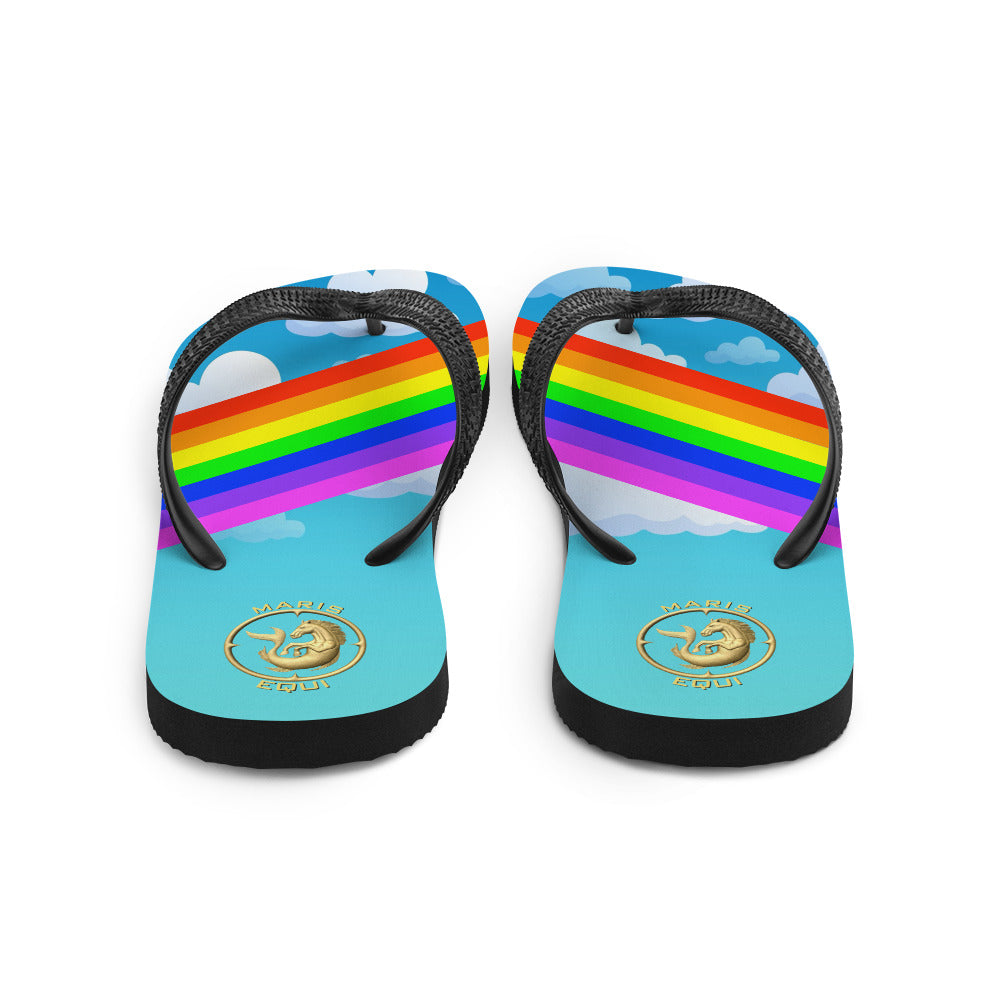 Rainbow Flip-Flops